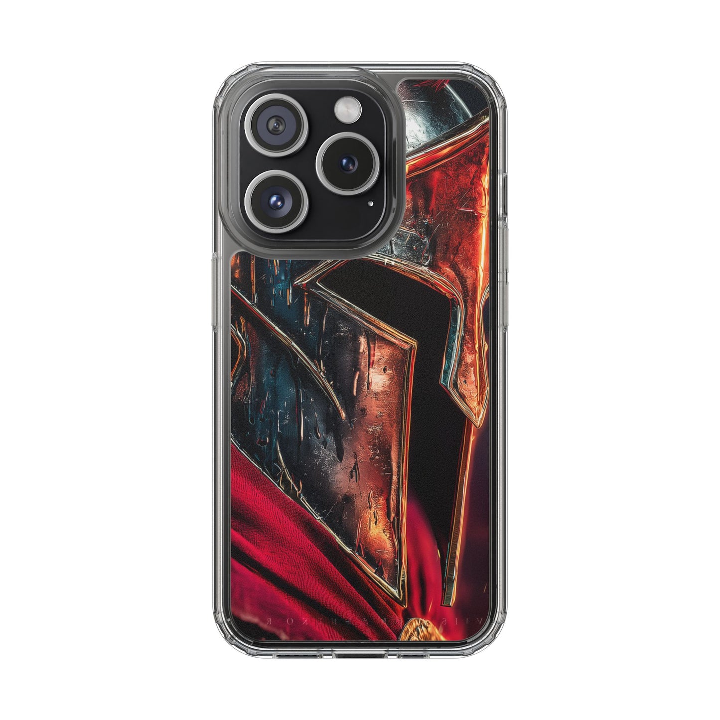 Battle Ready Clear Phone Case - Heroic Spartan Design
