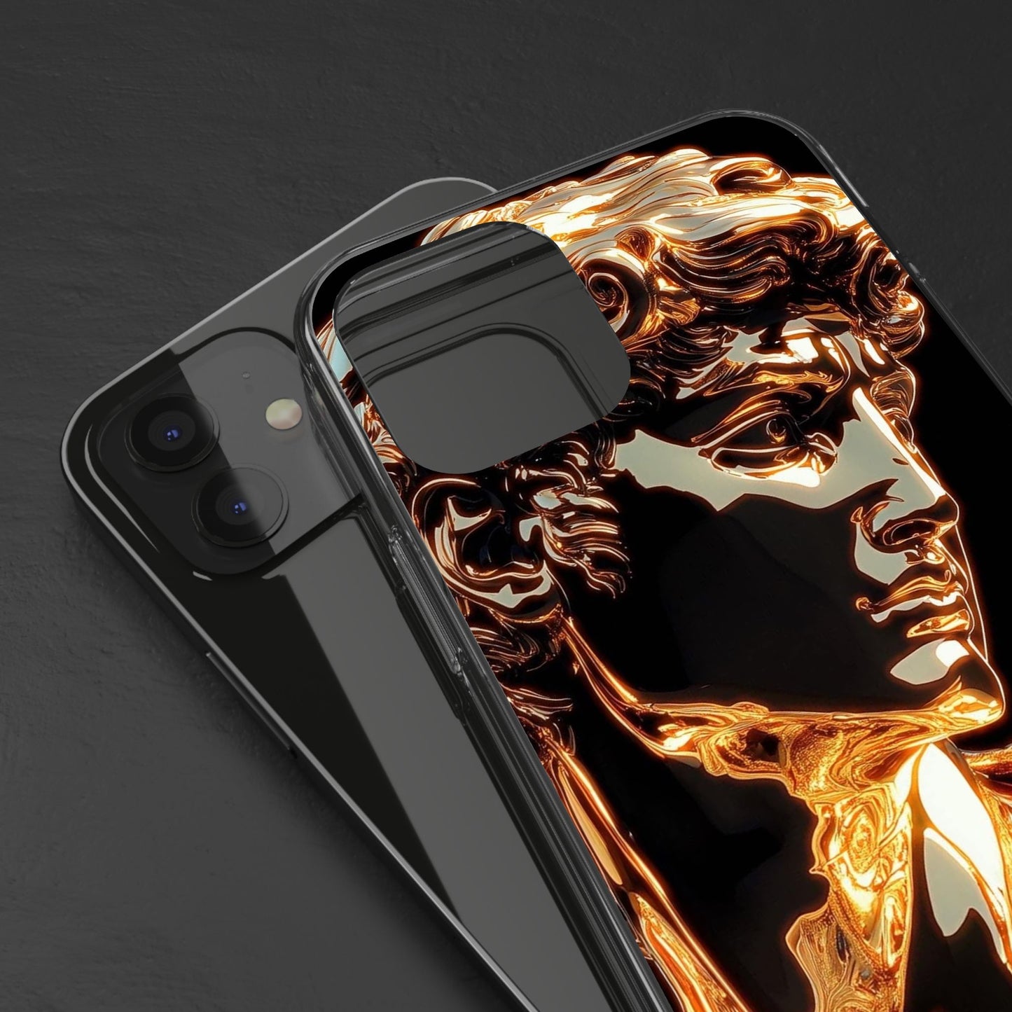 Gold David Sculpture Phone Case – Renaissance Inspired Luxury Art Design