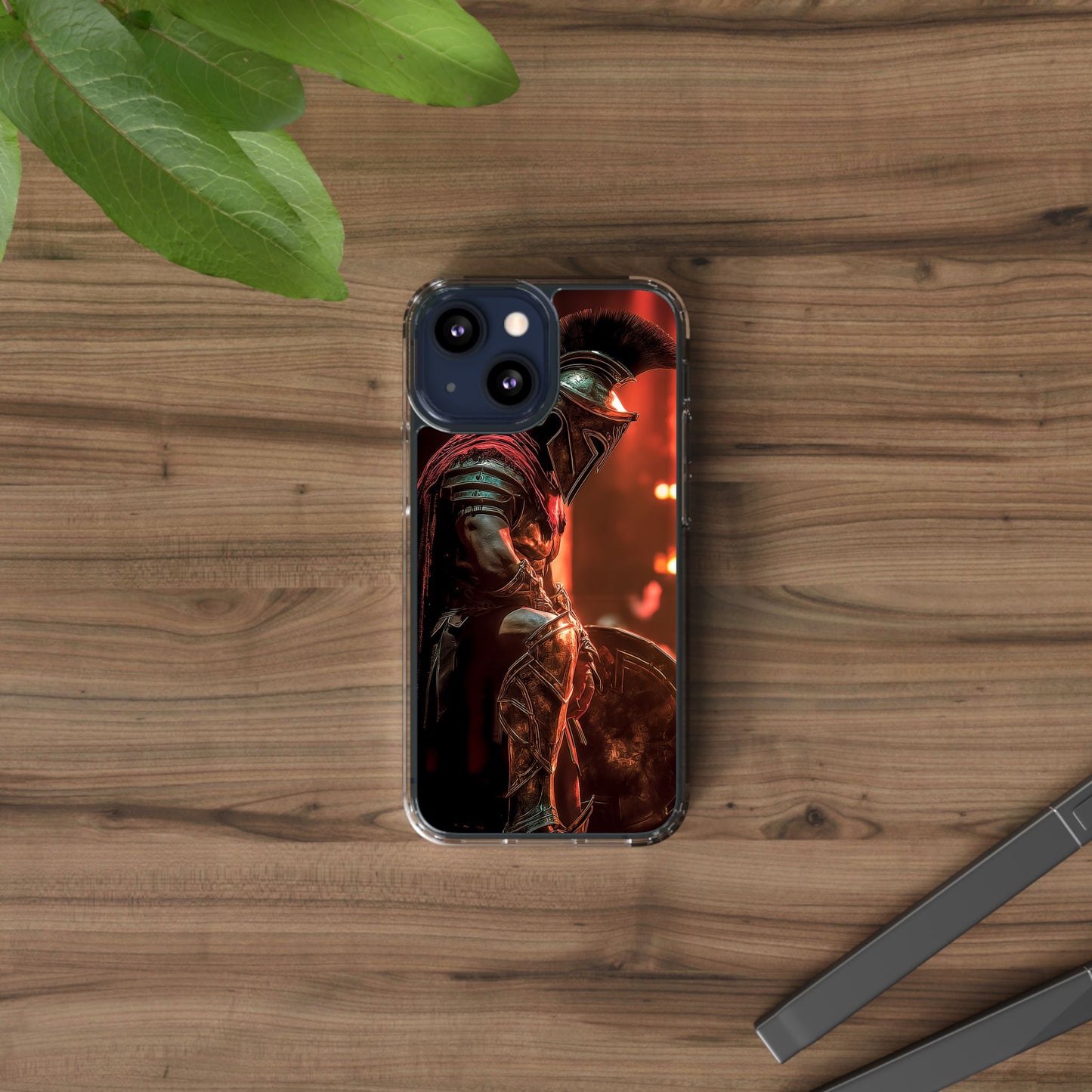Leonidas Edition Spartan Warrior iPhone Case – Rugged Clear Protection with Bold Battle Inspired Design