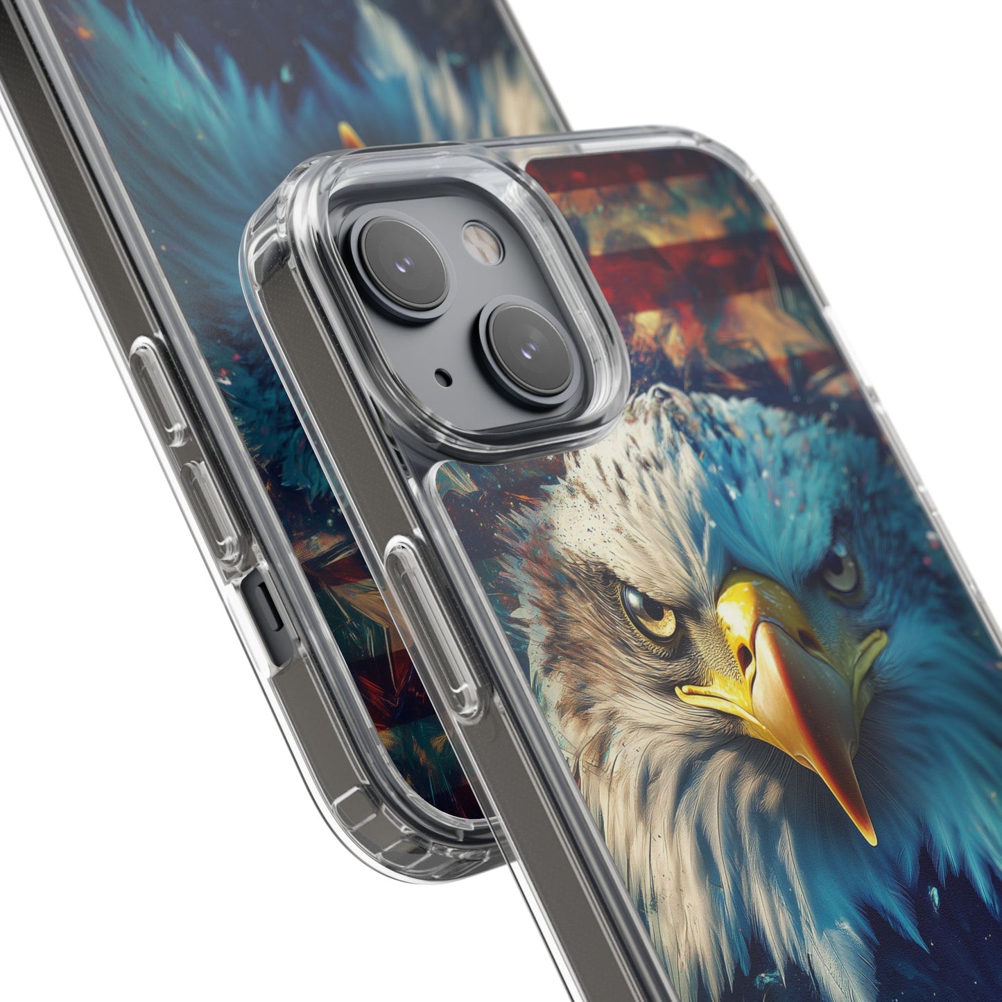 USA Eagle Design Clear Phone Case - Patriotic and Stylish