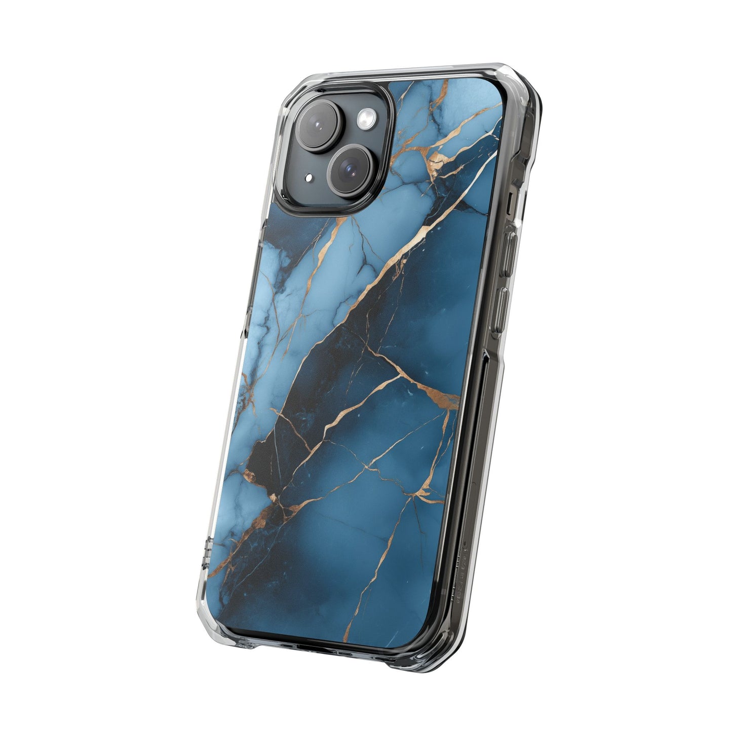 Gilded Blue Marble Clear Impact iPhone Case
