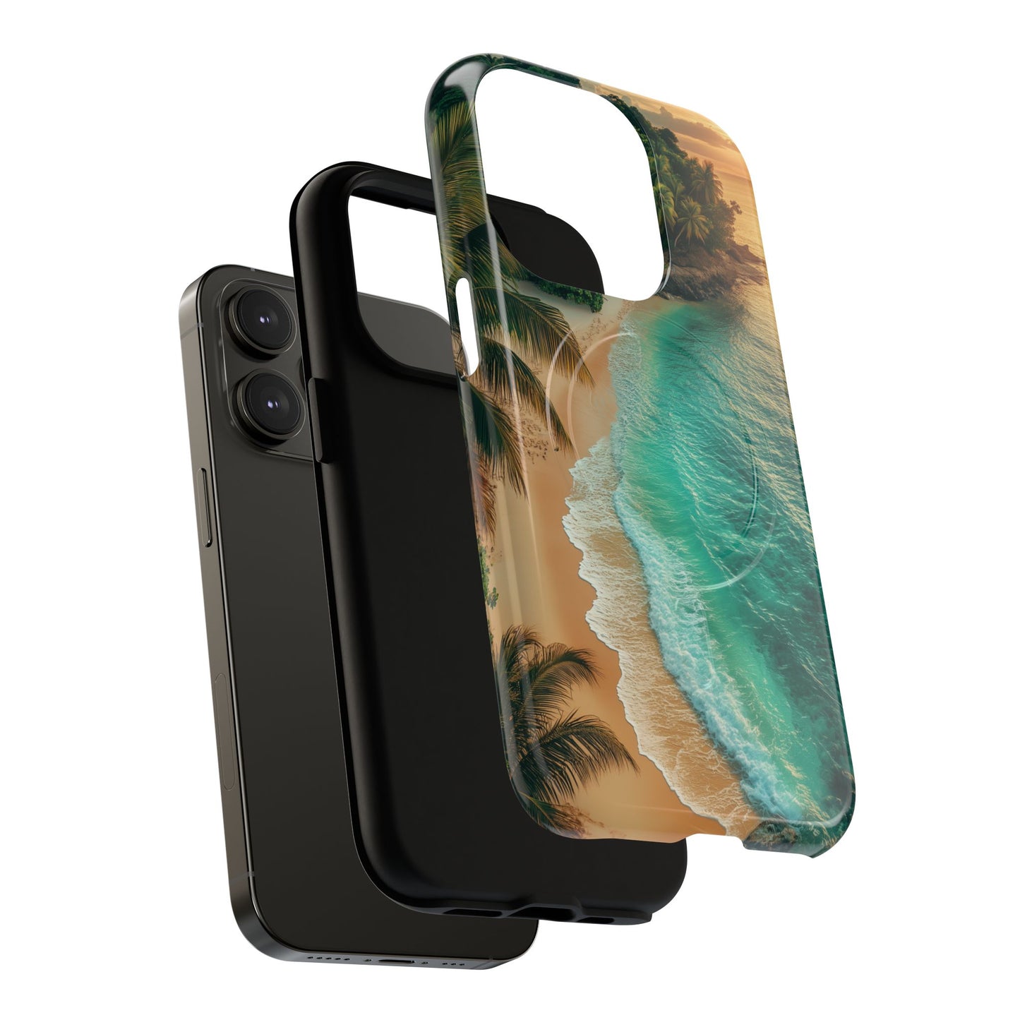 Tropical Beach Tough Magnetic Phone Case - Stylish Protection for Outdoor Lovers