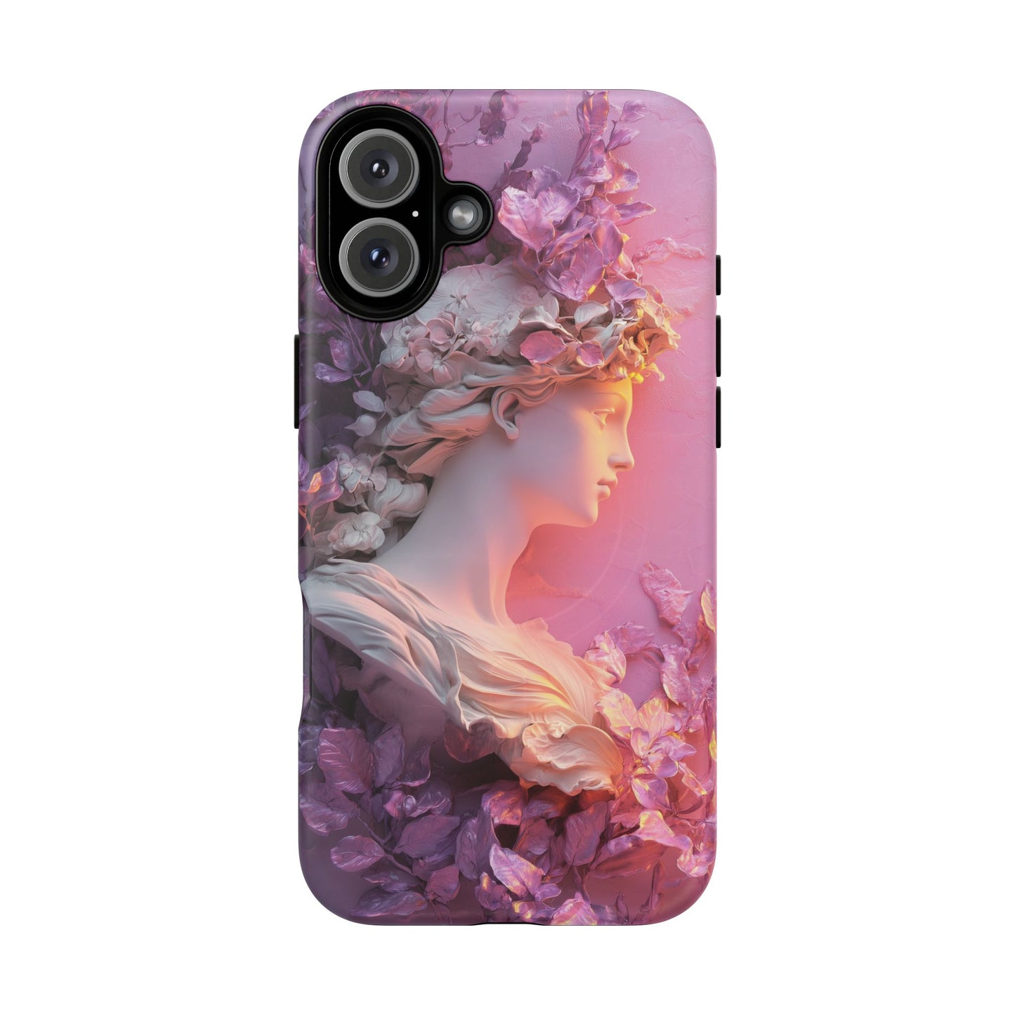 Elegant Floral Tough Magnetic Case for iPhone - Aesthetic Protection