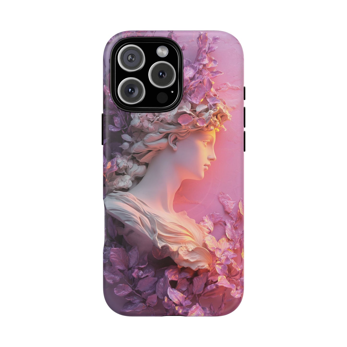 Elegant Floral Tough Magnetic Case for iPhone - Aesthetic Protection