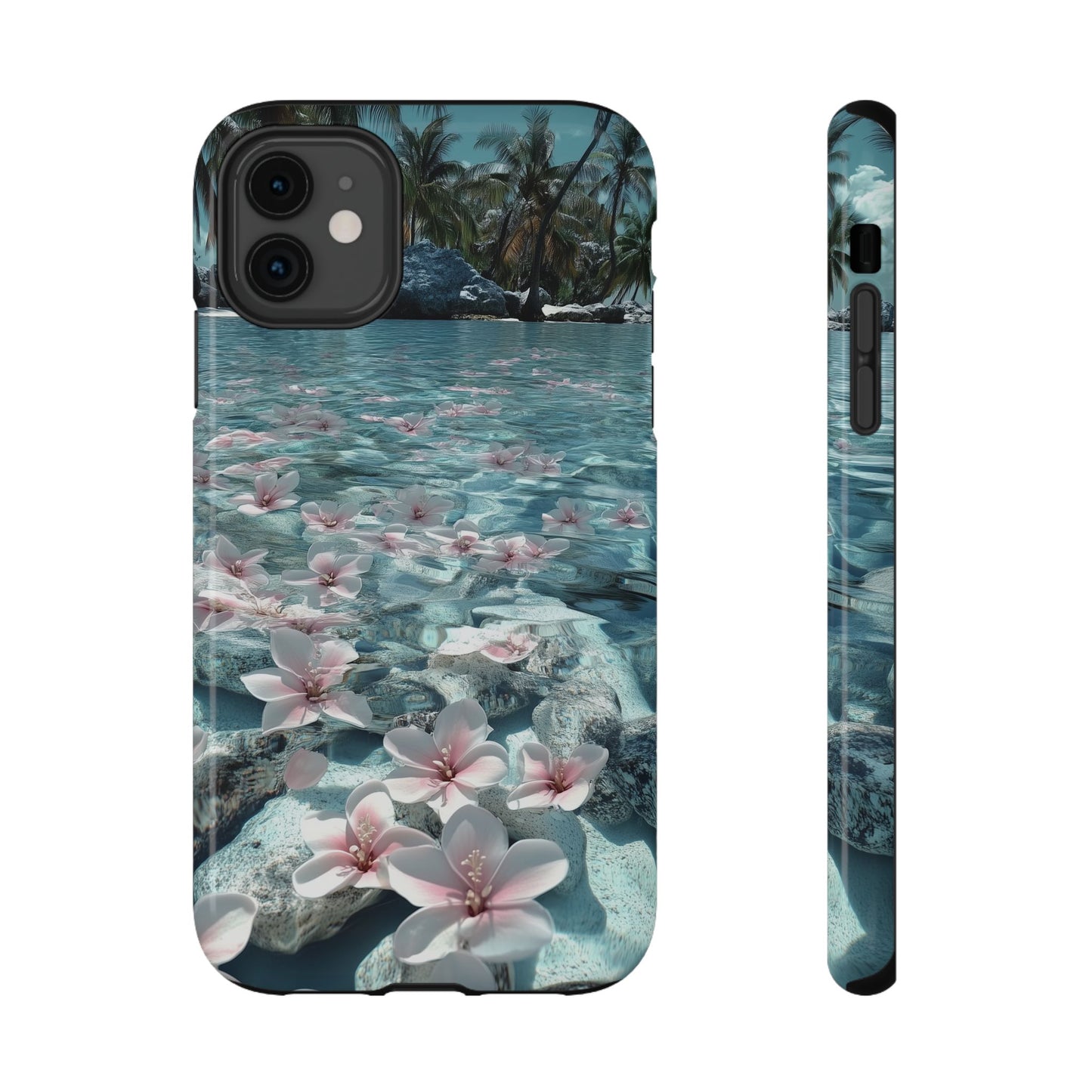 Tropical Floral Lagoon Tough iPhone Case