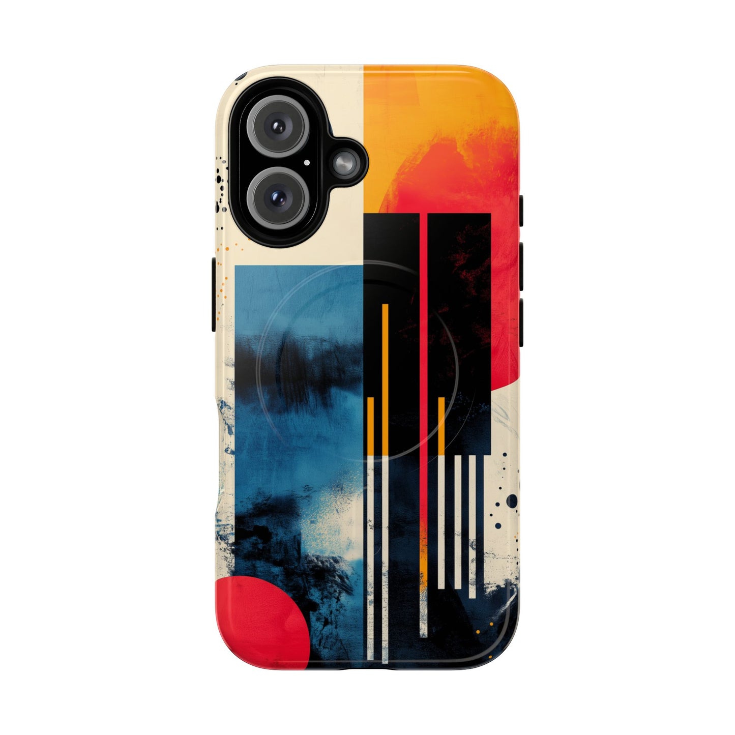 Abstract Tough Magnetic Phone Case - Colorful Geometric Design