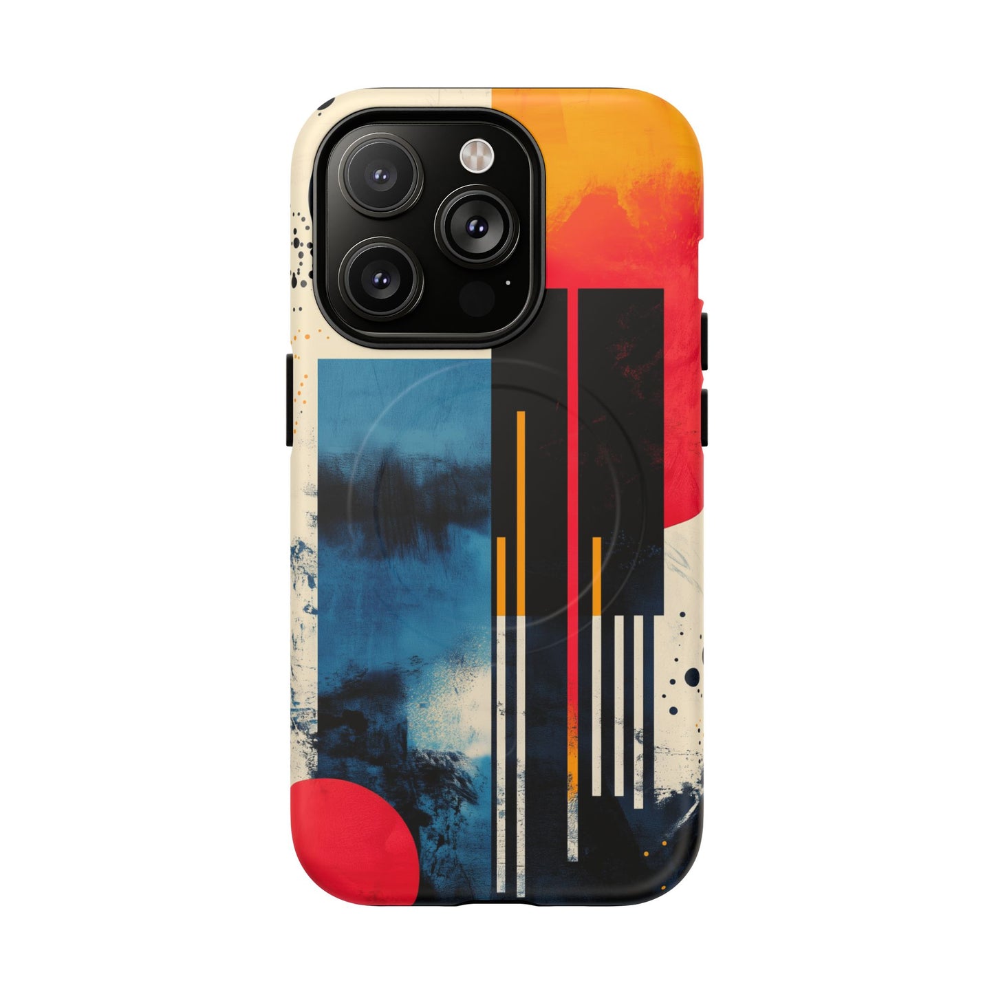 Abstract Tough Magnetic Phone Case - Colorful Geometric Design