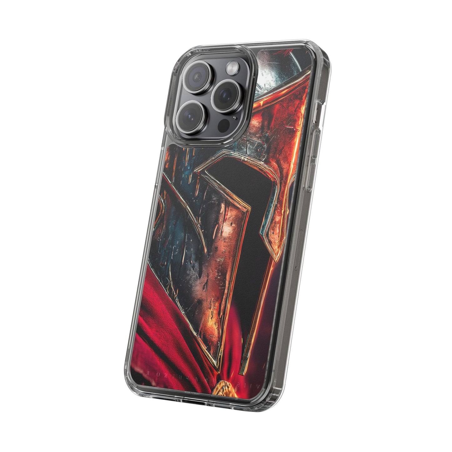 Battle Ready Clear Phone Case - Heroic Spartan Design