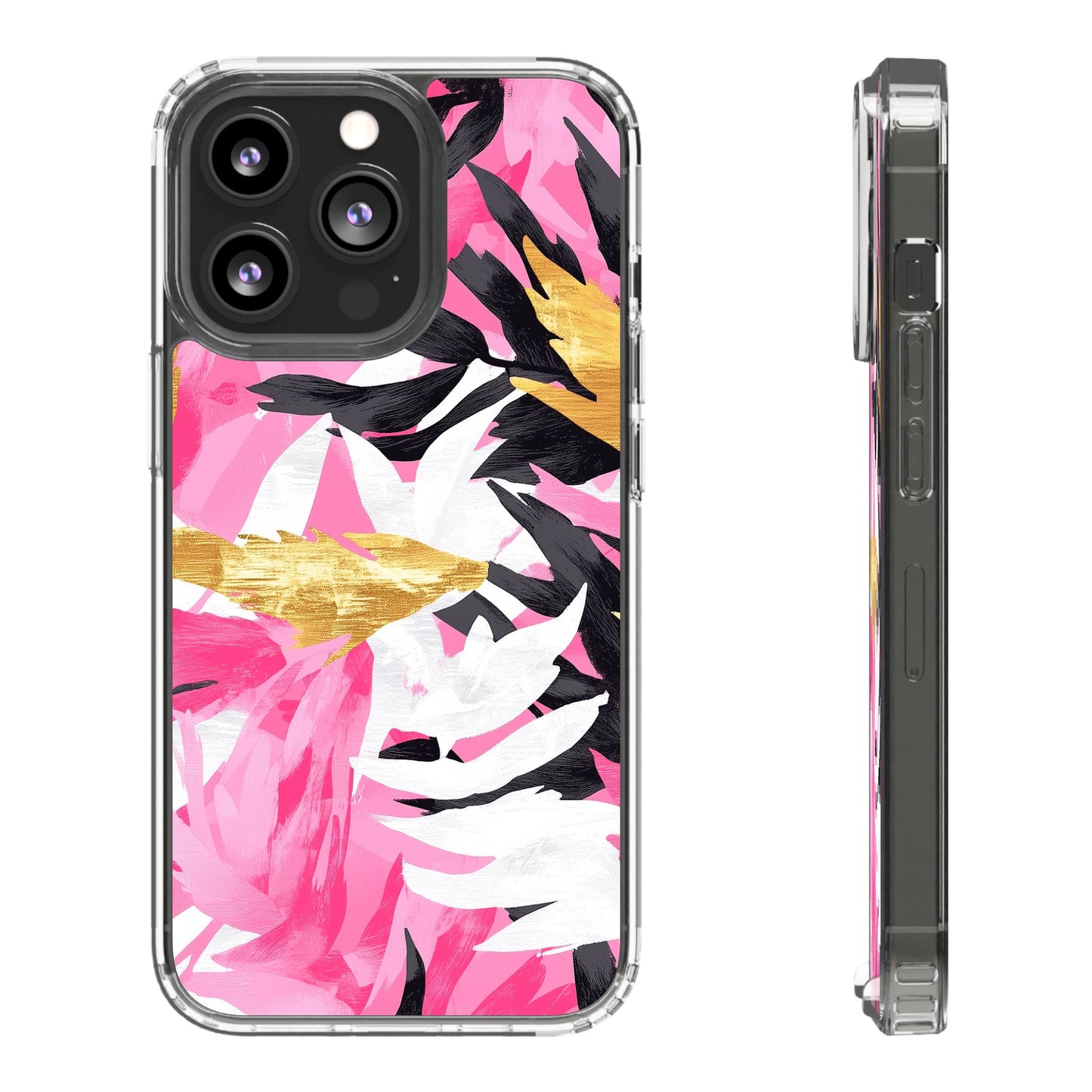Floral Clear iPhone Case - Stylish Protection with Colorful Design