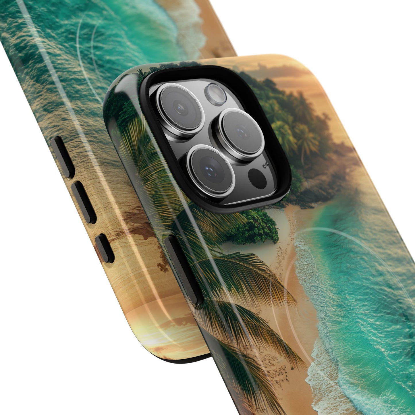 Tropical Beach Tough Magnetic Phone Case - Stylish Protection for Outdoor Lovers