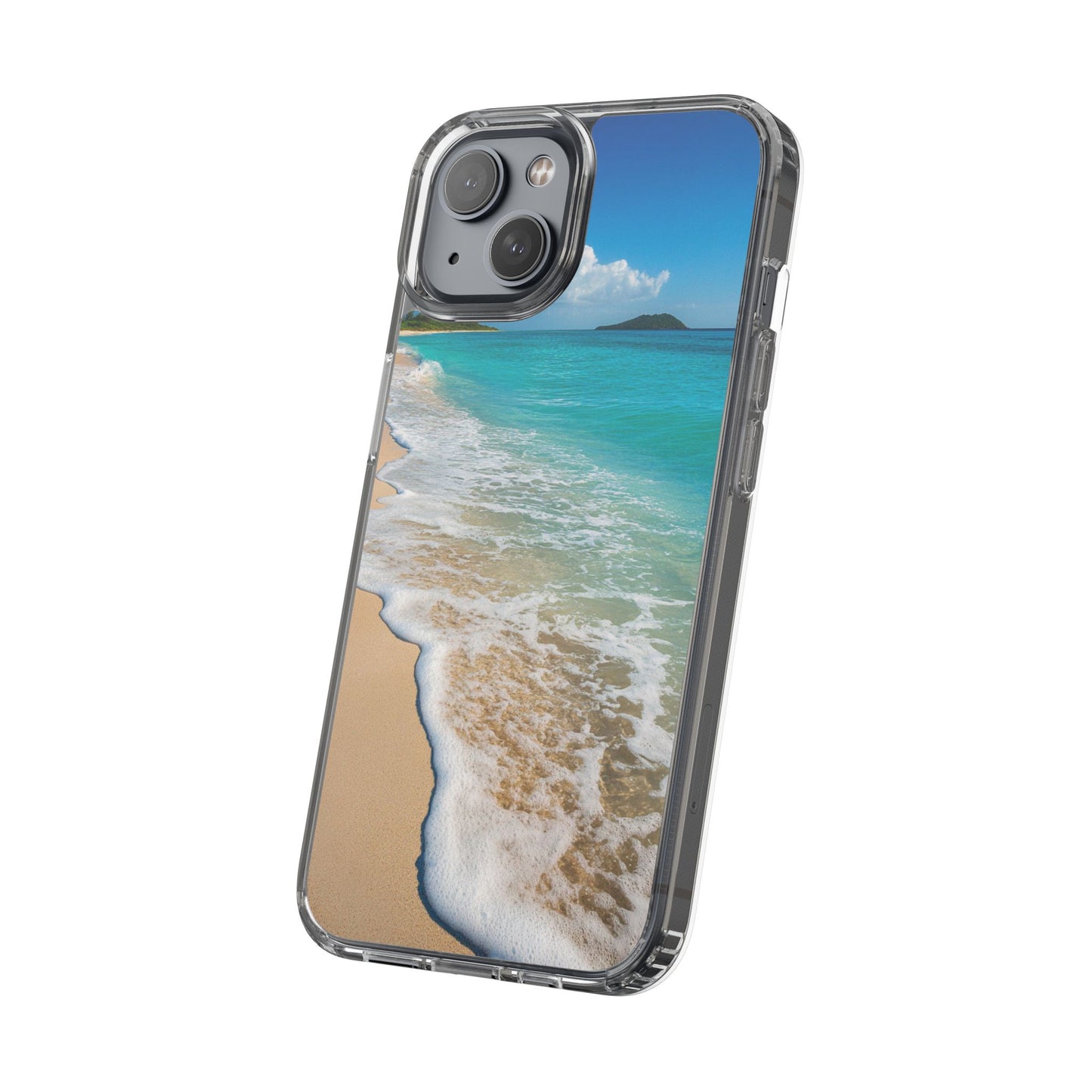 Beach Paradise Clear iPhone Case - Summer Vibe Ocean Design
