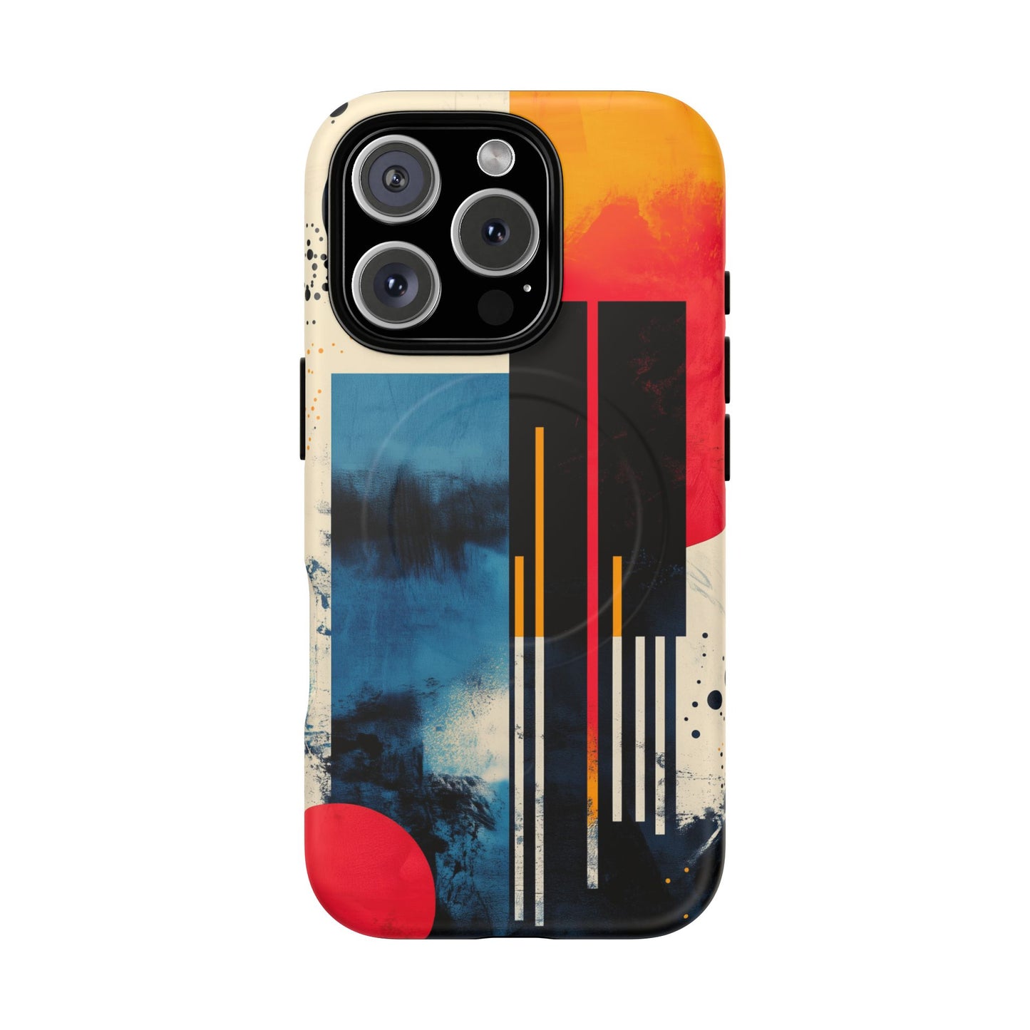 Abstract Tough Magnetic Phone Case - Colorful Geometric Design