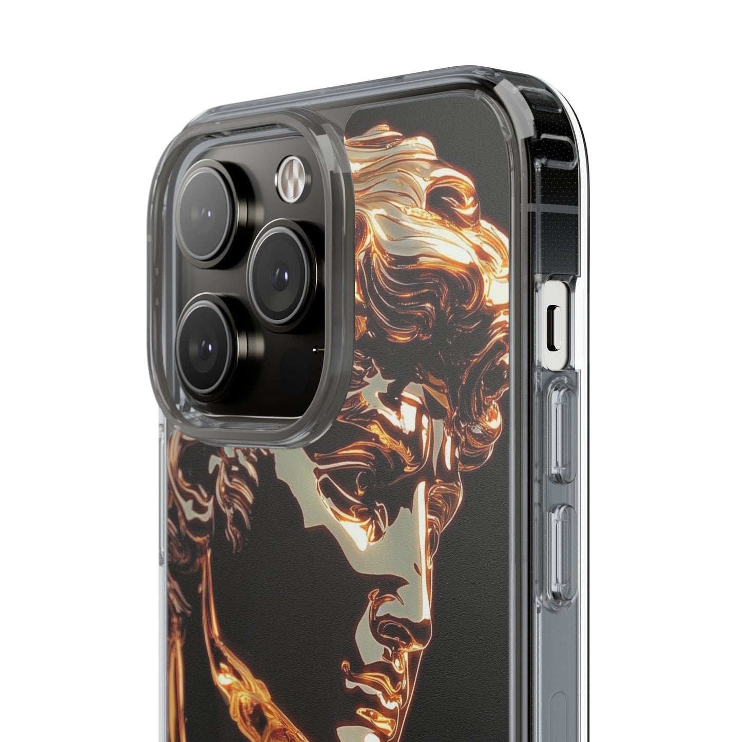 Gold David Sculpture Phone Case – Renaissance Inspired Luxury Art Design