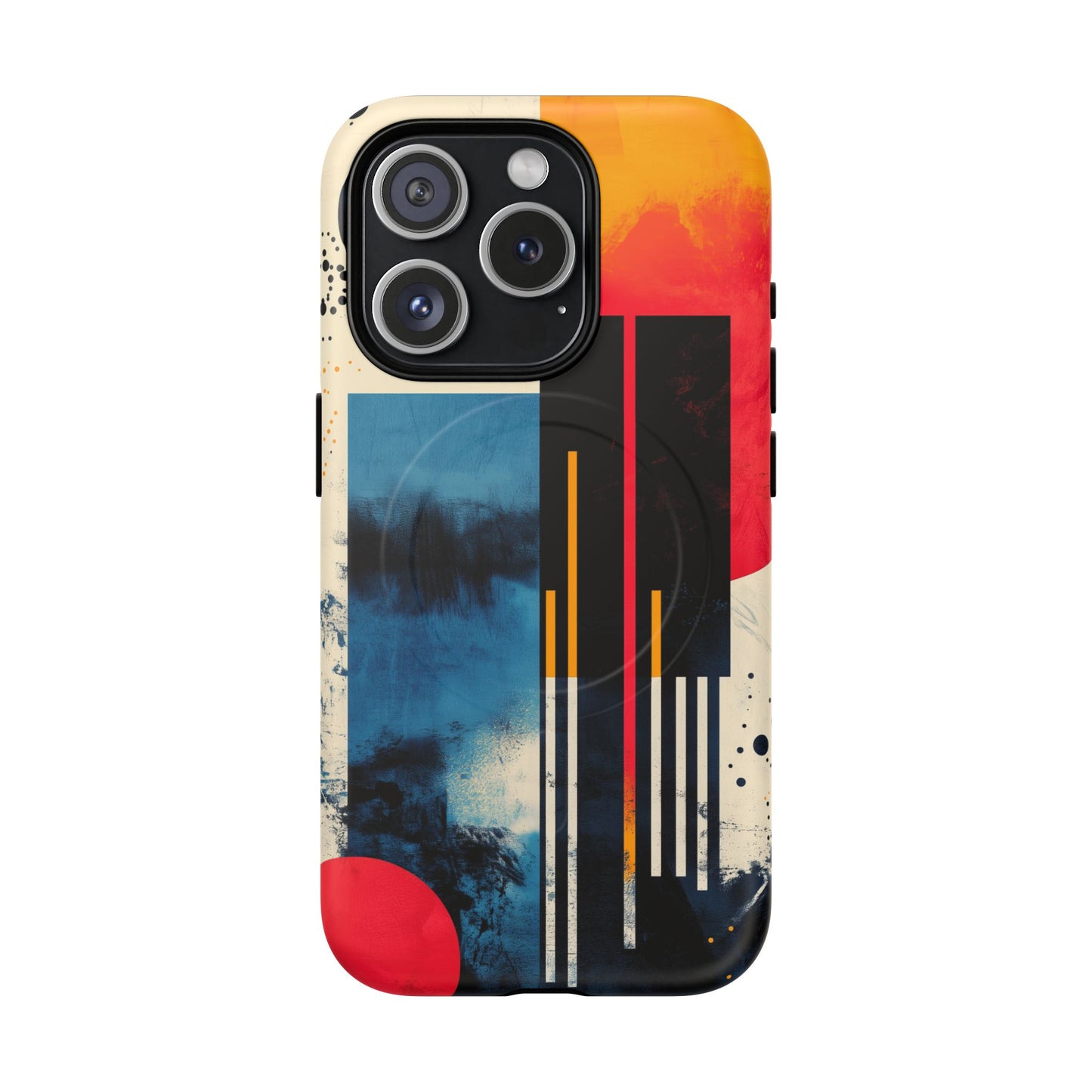 Abstract Tough Magnetic Phone Case - Colorful Geometric Design