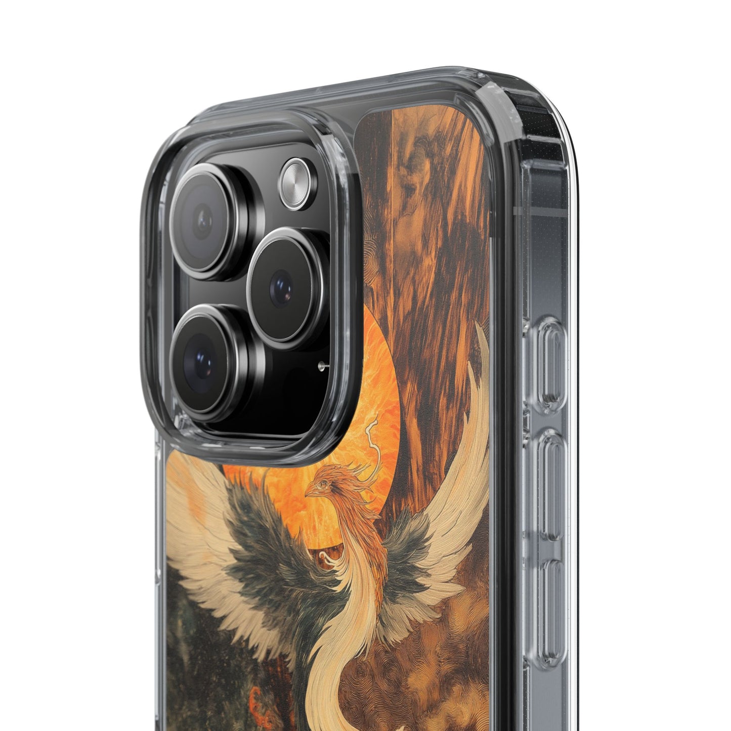 Phoenix Fire Clear iPhone Case - Artistic Protection for Creative Souls
