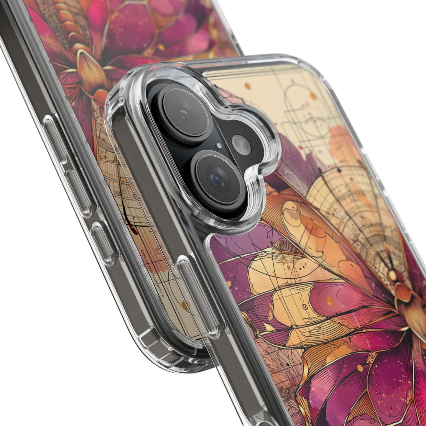 Butterfly Floral Clear iPhone Case