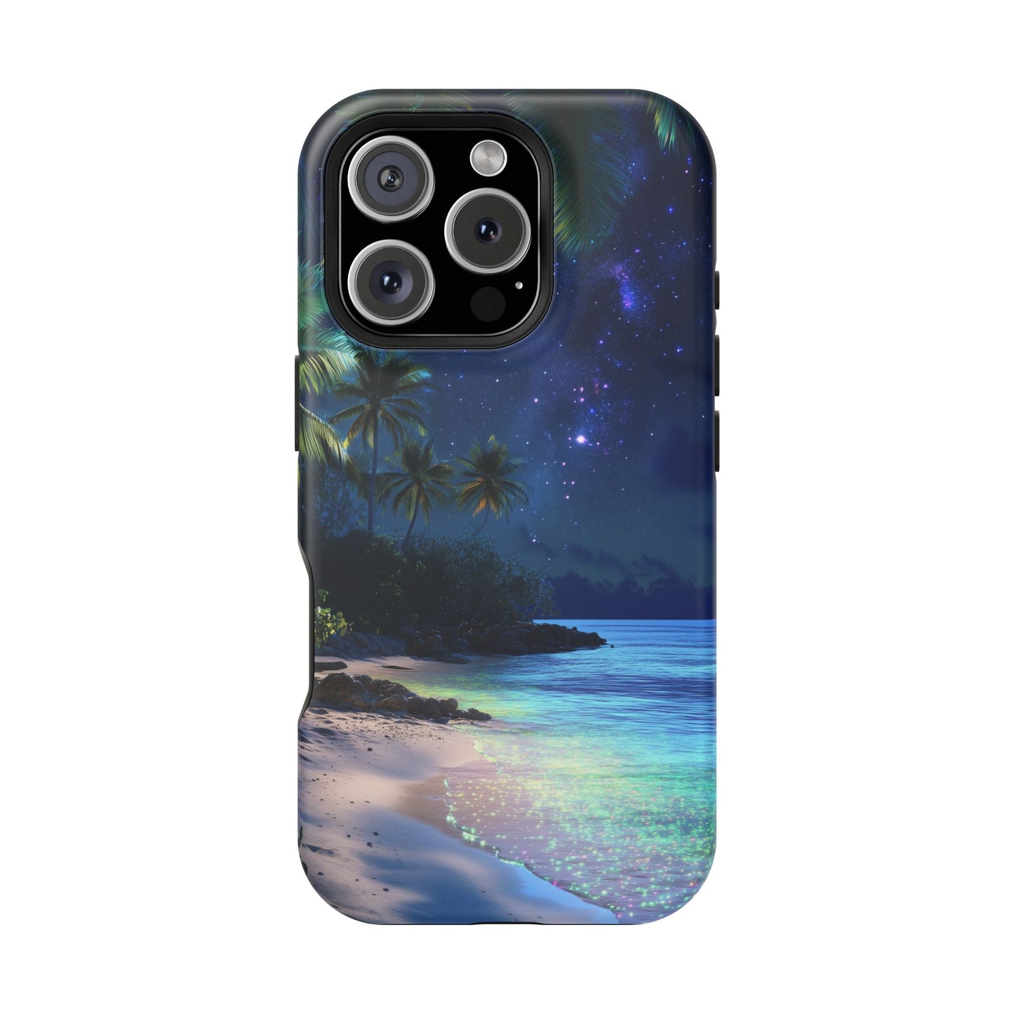 Tropical Night Glow Tough iPhone Case