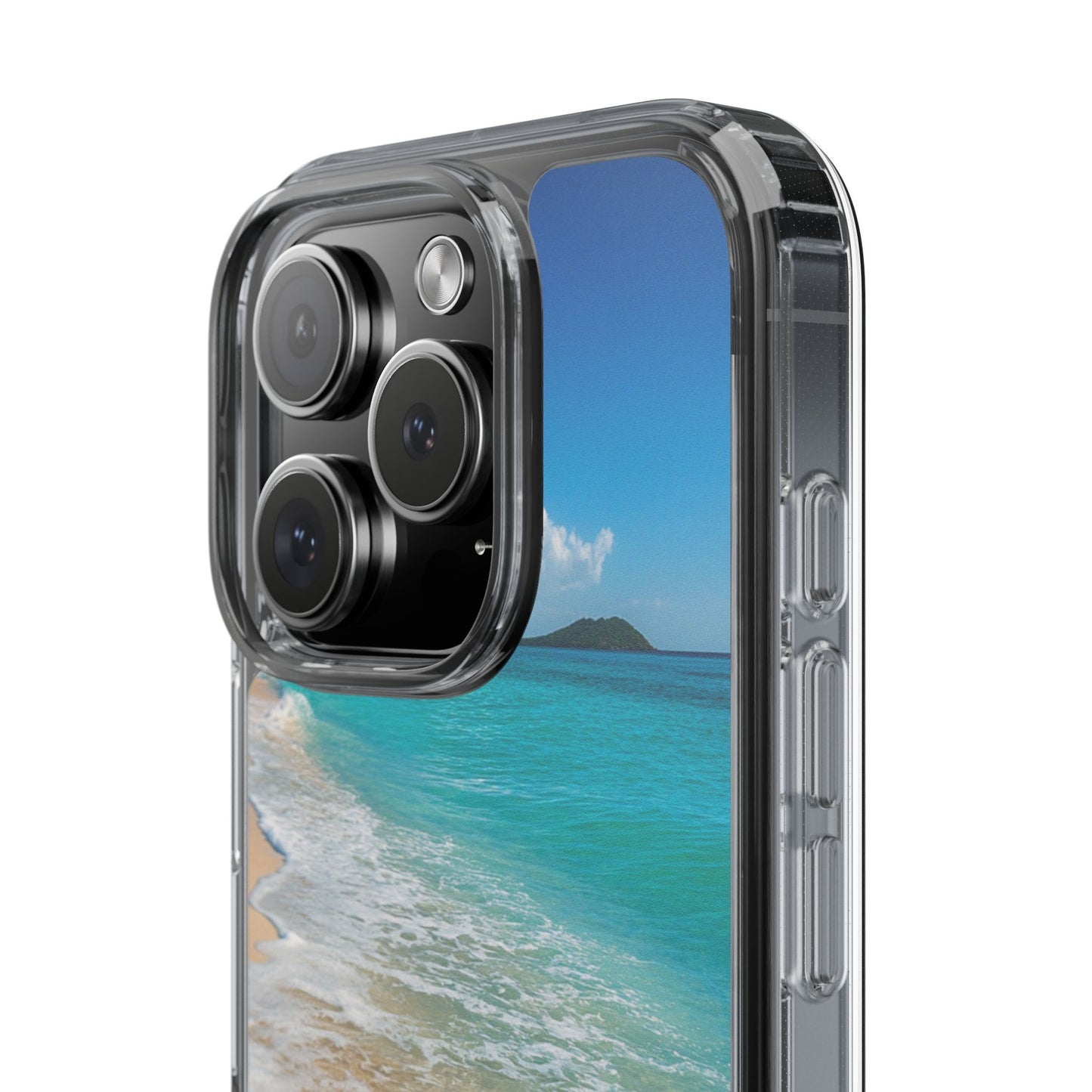 Beach Paradise Clear iPhone Case - Summer Vibe Ocean Design