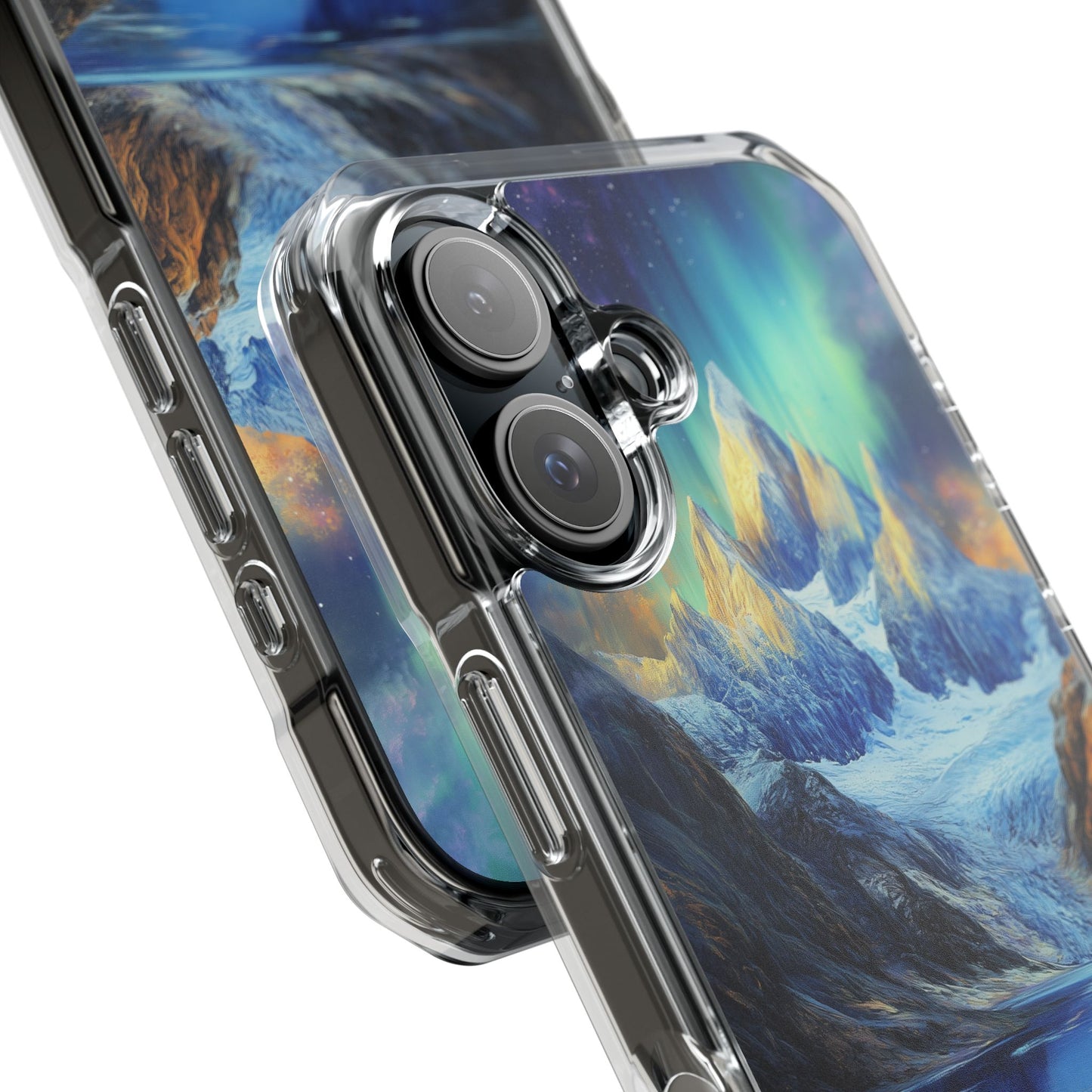 Glacial Majesty Oil Painting Magnetic Clear Impact iPhone Case