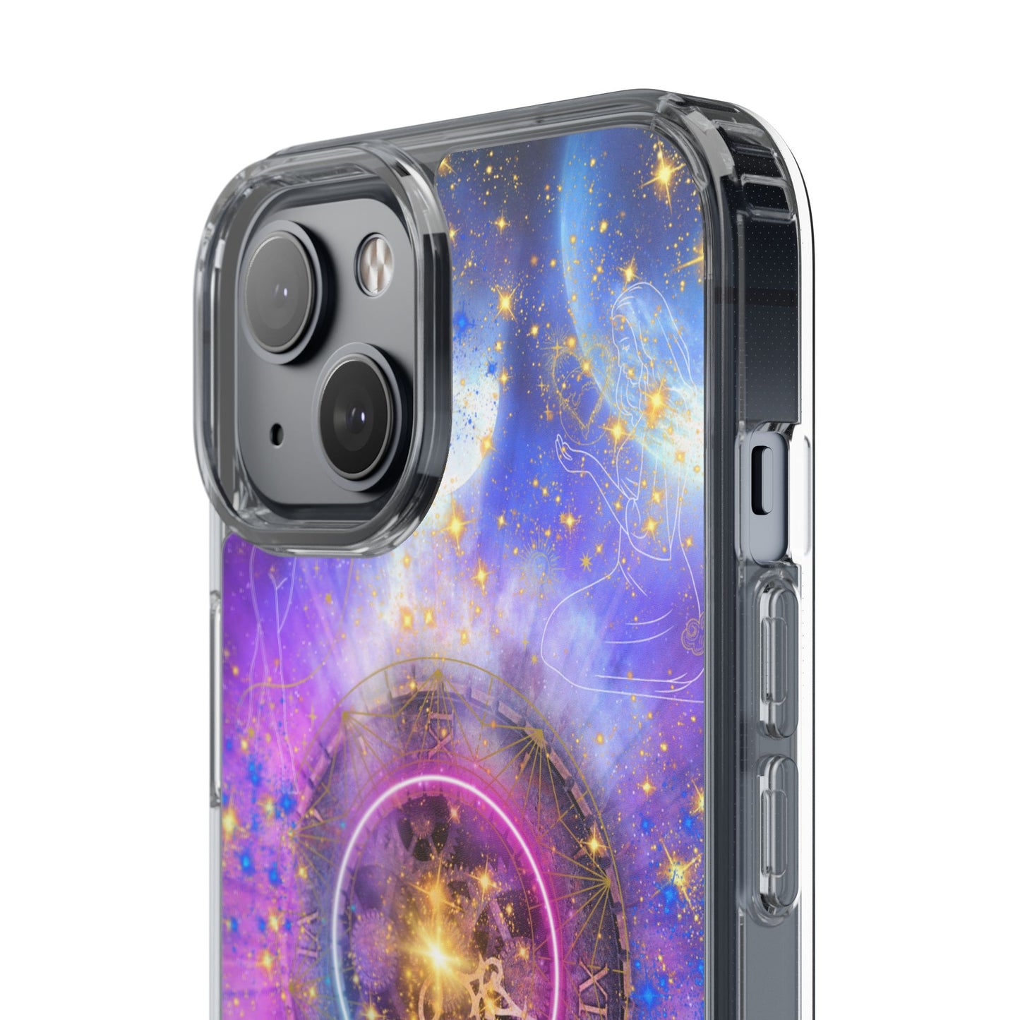 Stardust Dreams Clear iPhone Case – Magical Galaxy Art for Astrology Lovers