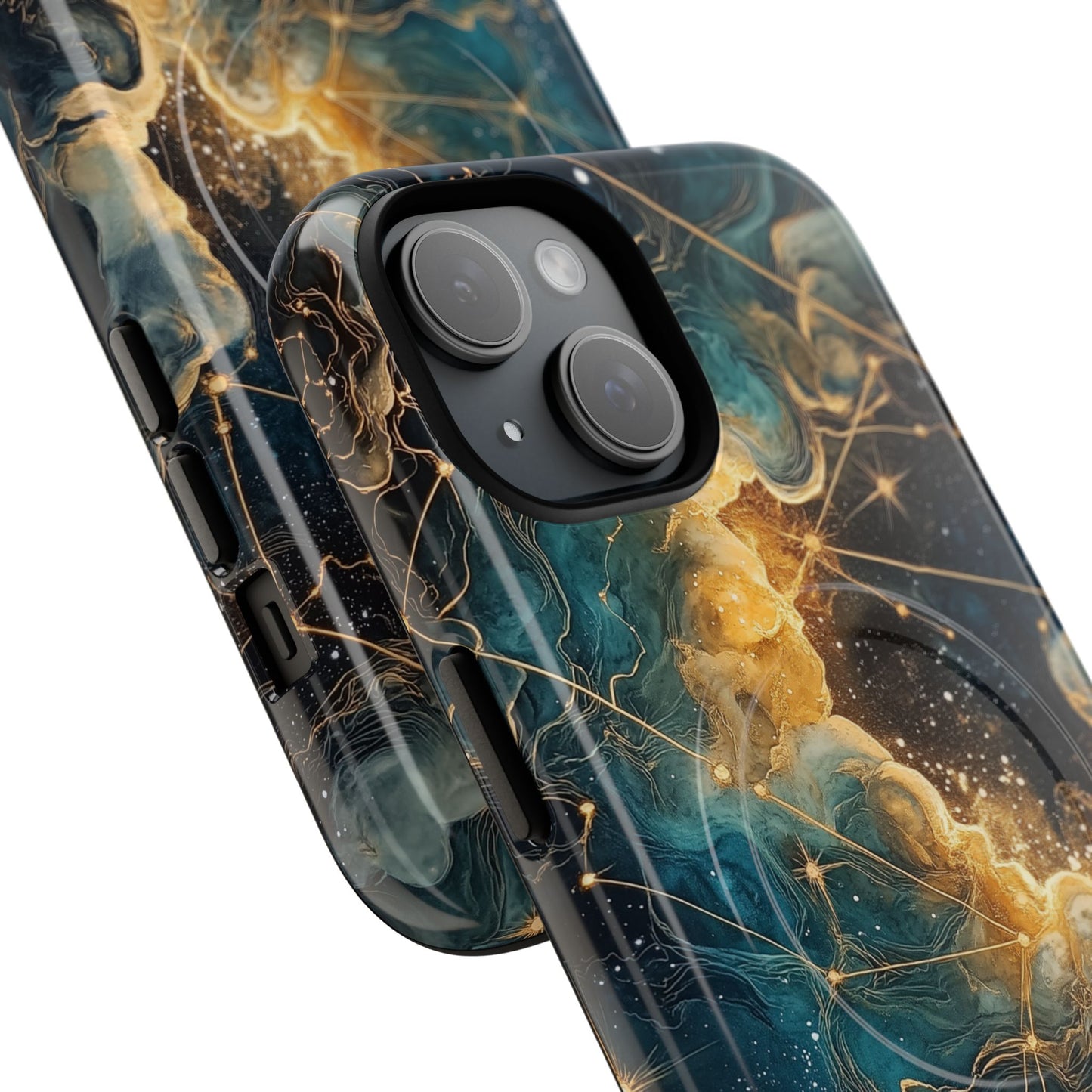 Cosmic Tough Magnetic iPhone Case - Nebula Design, Durable Protection