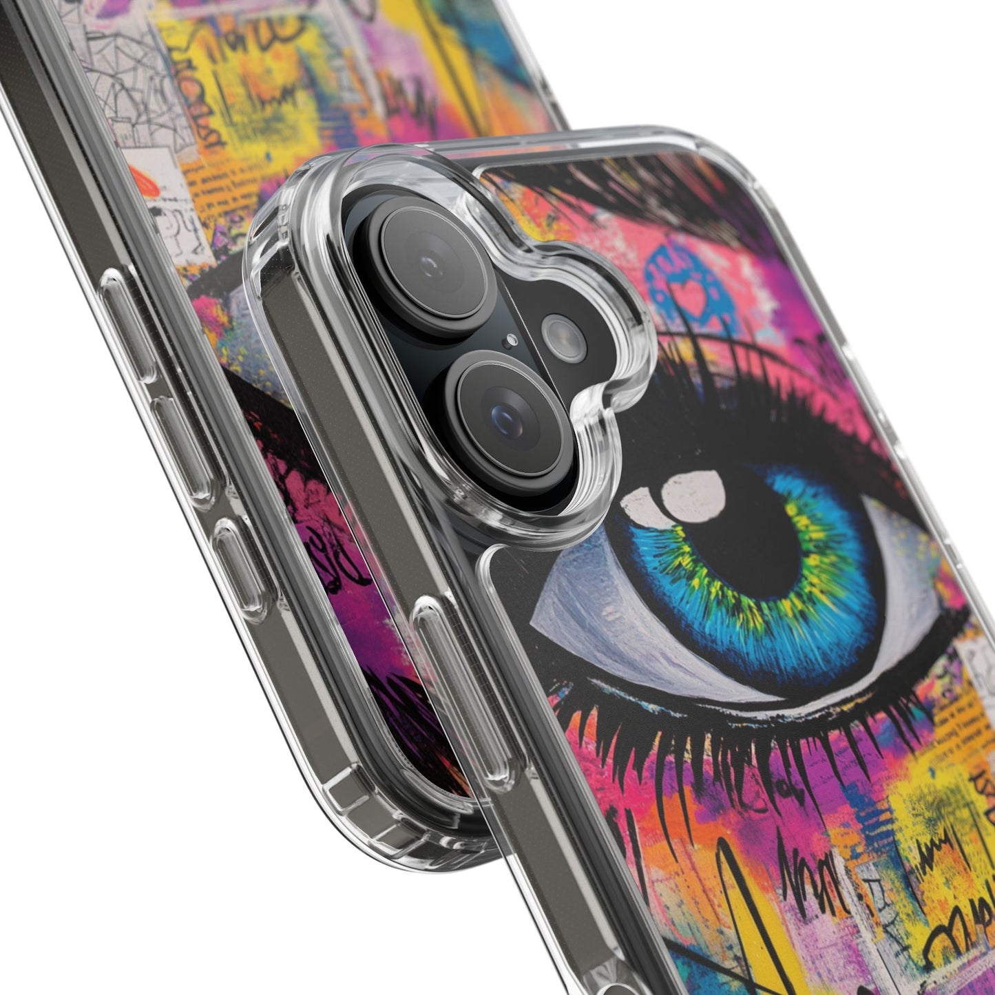 Vibrant Eye Art Clear iPhone Case - Stylish Protection for Trendsetters