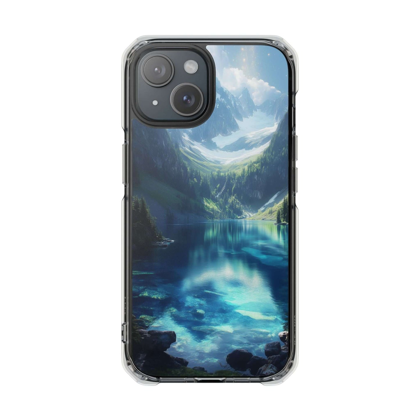 Ethereal Glacial Lake Magnetic Clear Impact iPhone Case