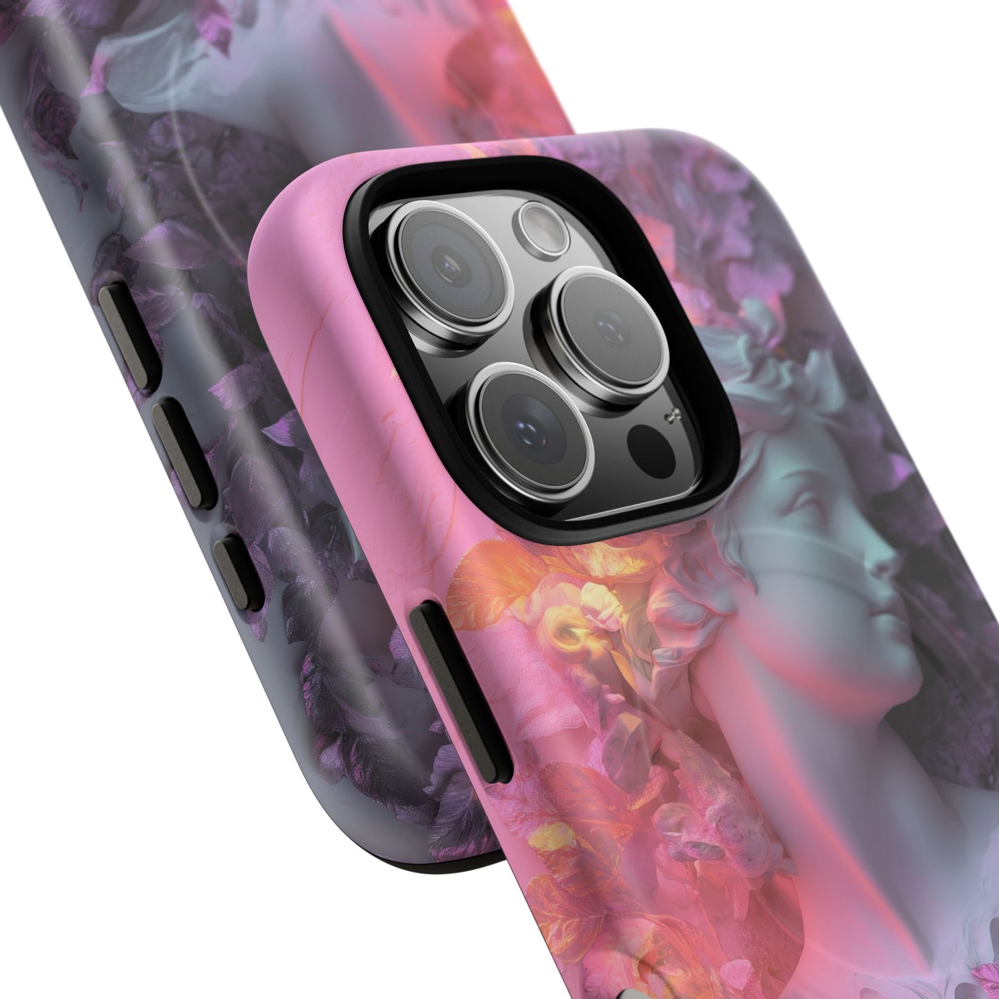 Artistic Tough Magnetic iPhone Case - Floral Goddess Design