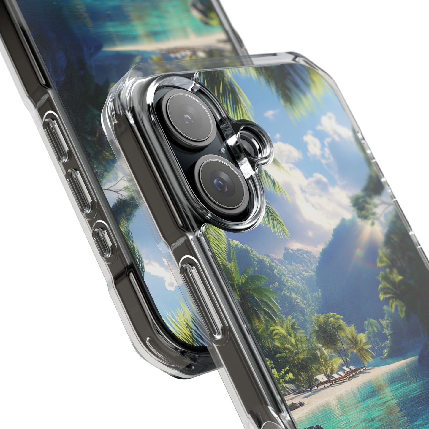 Tropical Paradise Magnetic Clear iPhone Case
