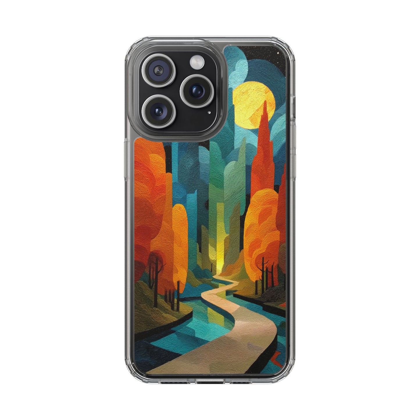 Vibrant Deep Art Landscape Phone Case - Clear Protective Cover for Nature Lovers