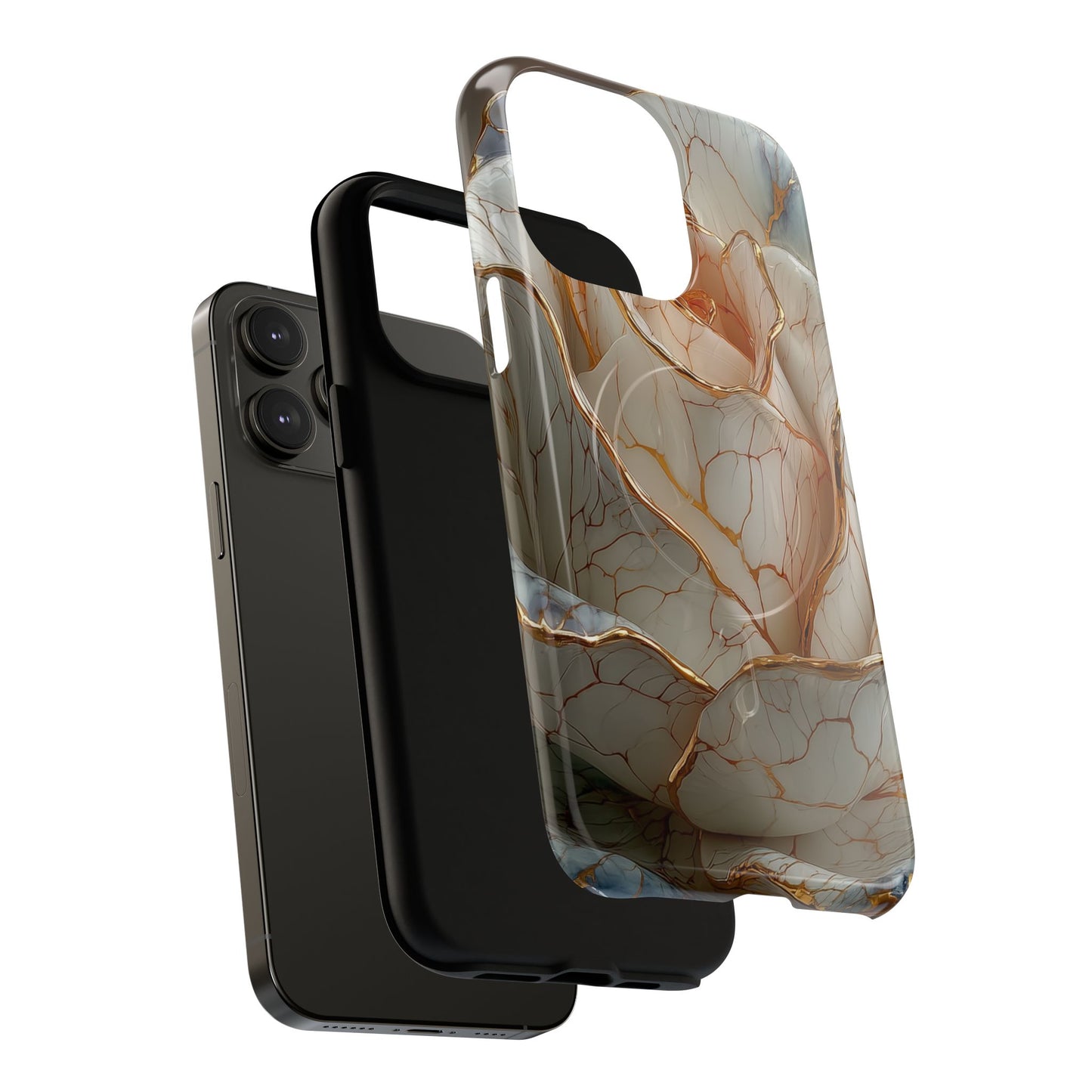 Elegant Rose iPhone Case - Tough Magnetic Design for Stylish Protection