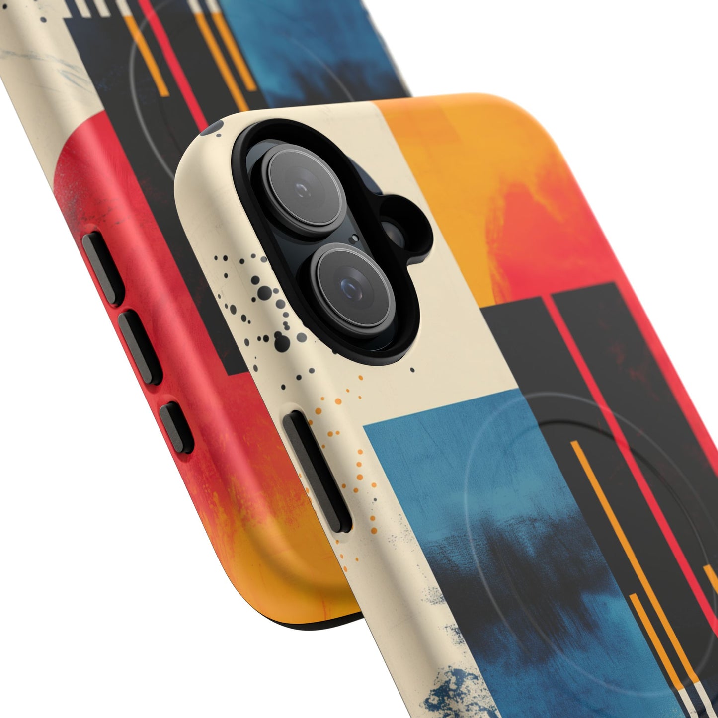 Abstract Tough Magnetic Phone Case - Colorful Geometric Design