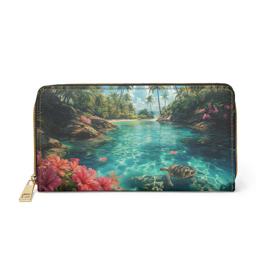 Tropical Turtle Cell Phone Clutch Wallet