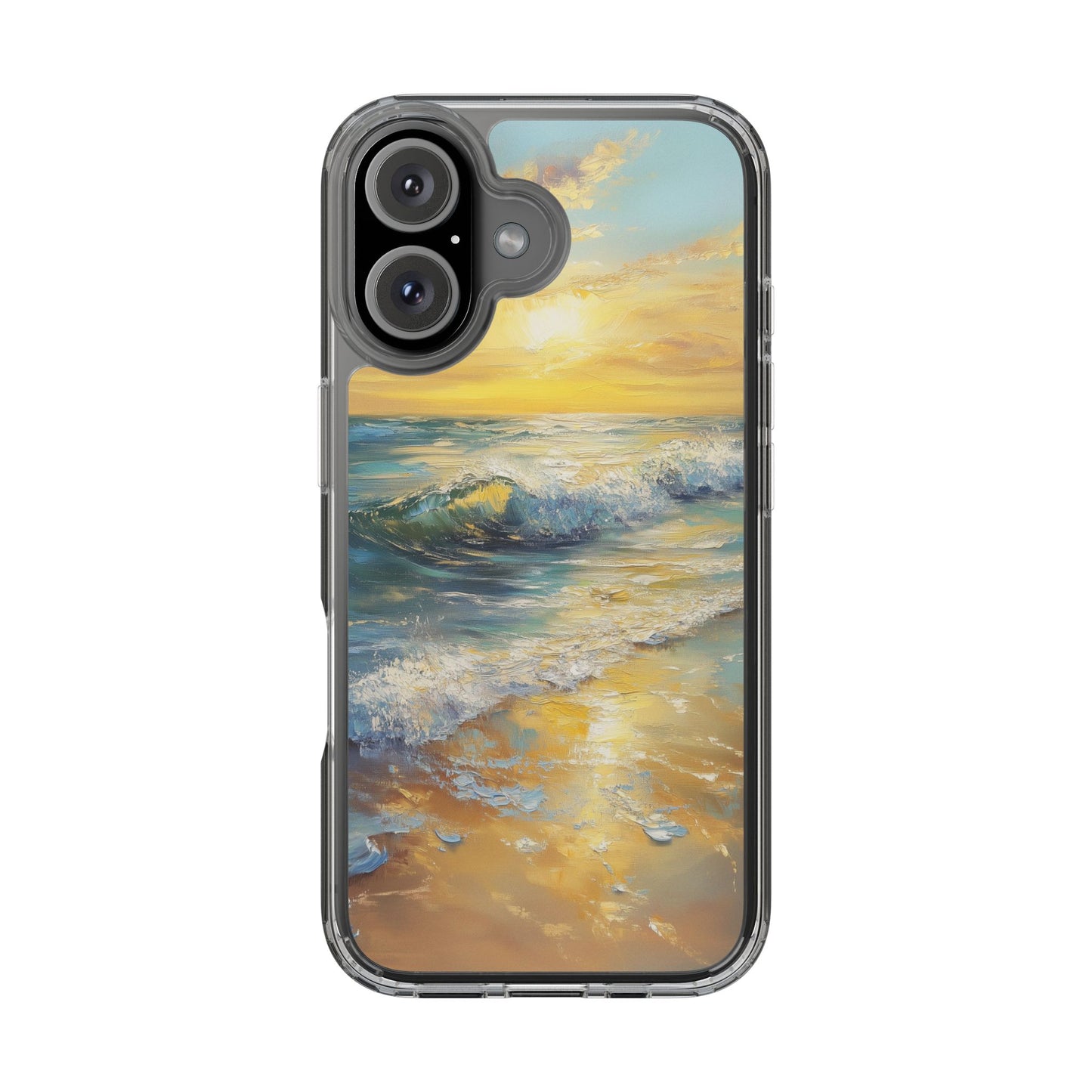 Ocean Sunset Clear iPhone Case – Radiant Coastal Glow with Vibrant Horizon Hues