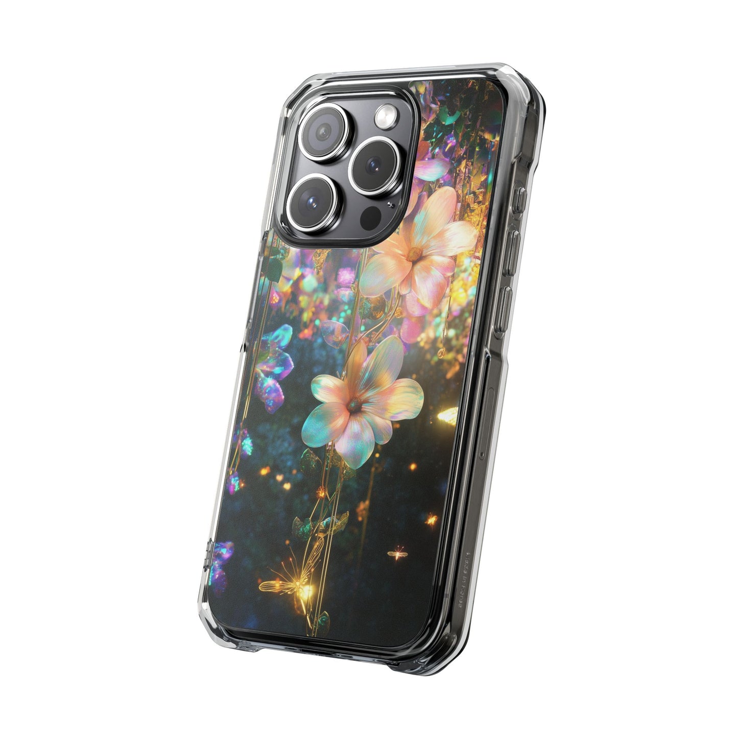 Floral Glow Magnetic Clear Impact iPhone Case
