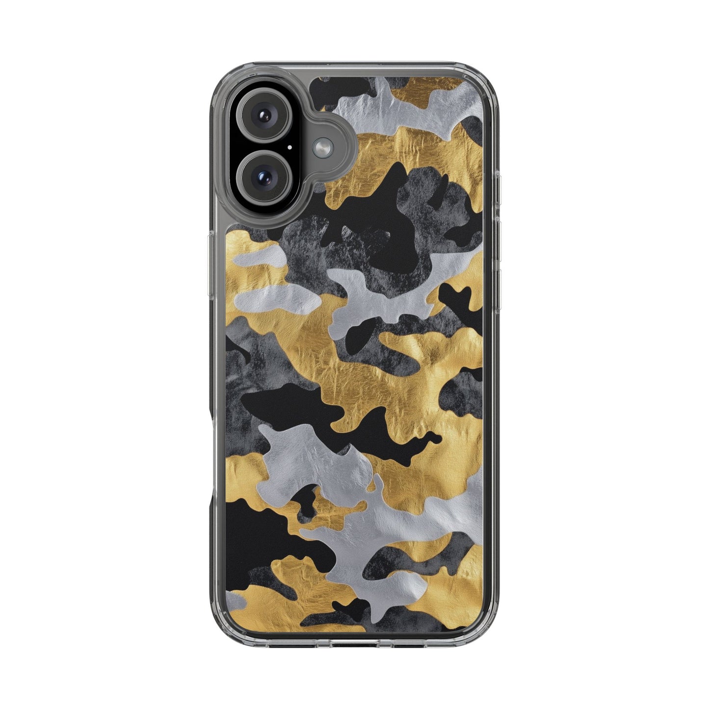Metallic Gold Camo Clear Phone Case - Stylish Phone Cover