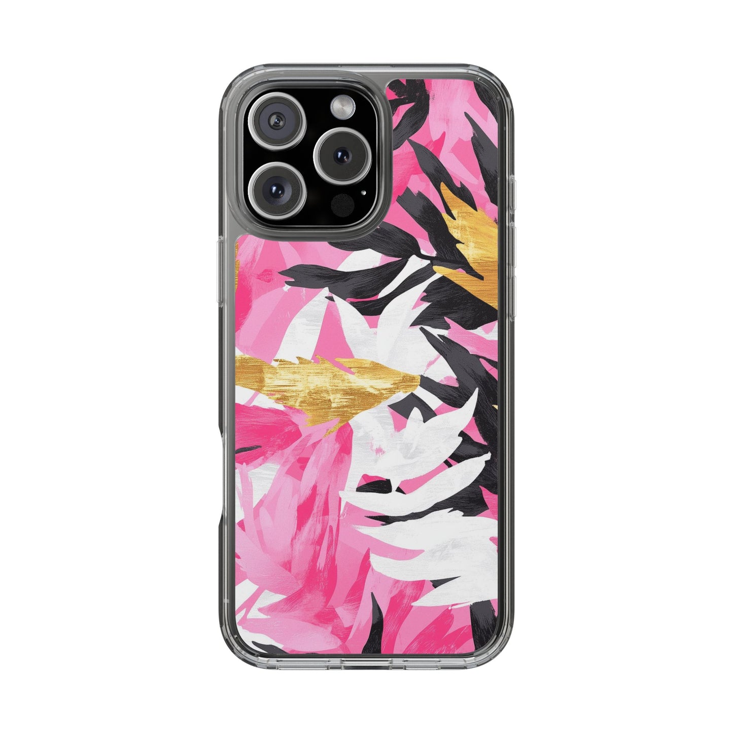 Floral Clear iPhone Case - Stylish Protection with Colorful Design