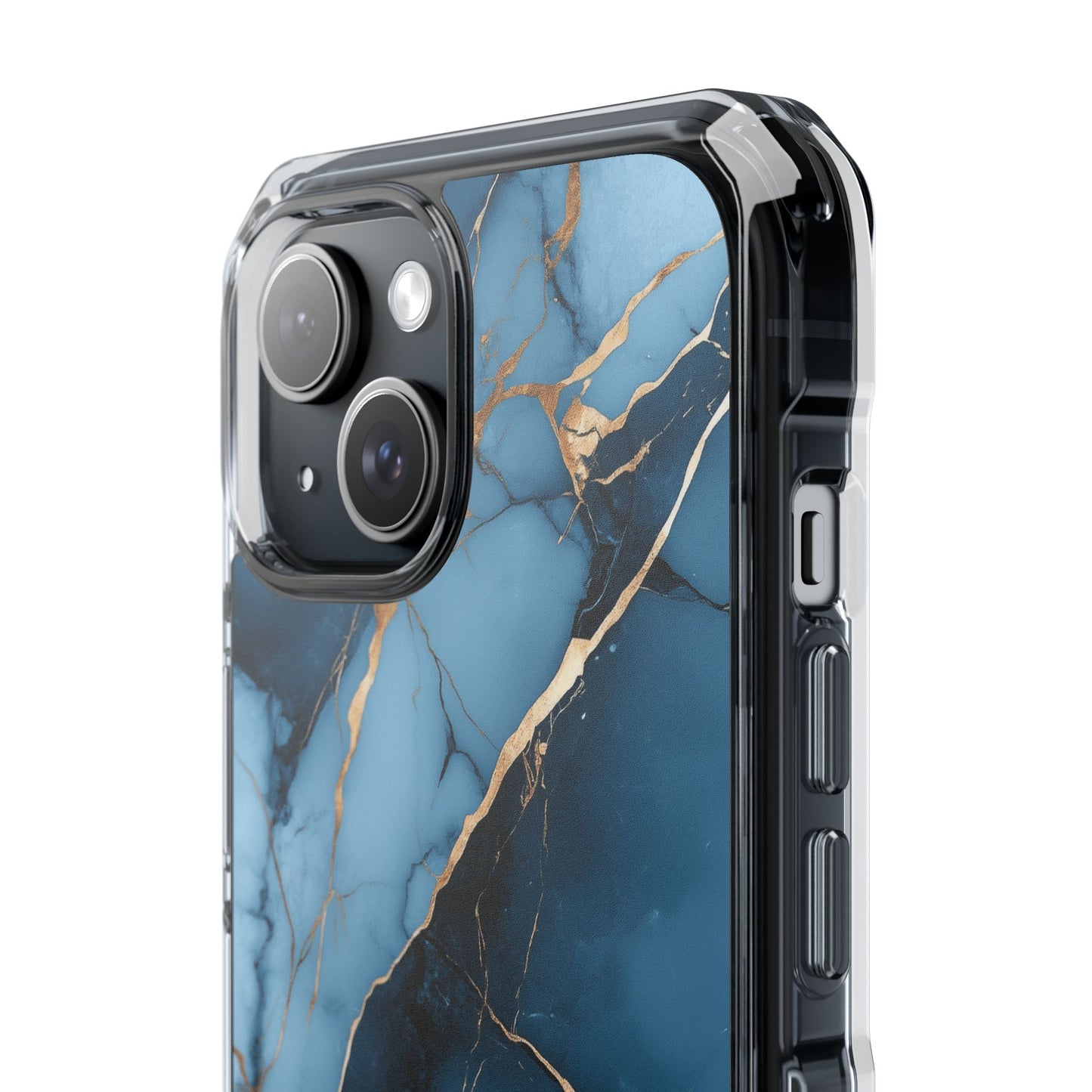 Gilded Blue Marble Clear Impact iPhone Case