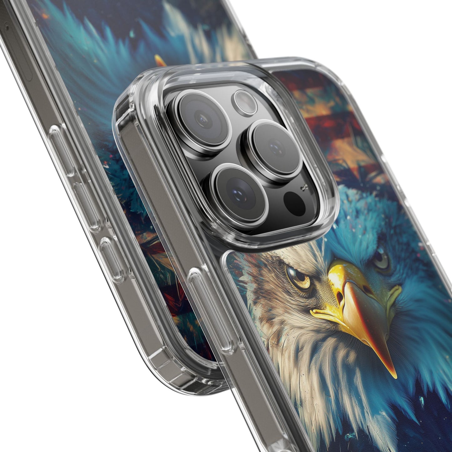 USA Eagle Design Clear Phone Case - Patriotic and Stylish