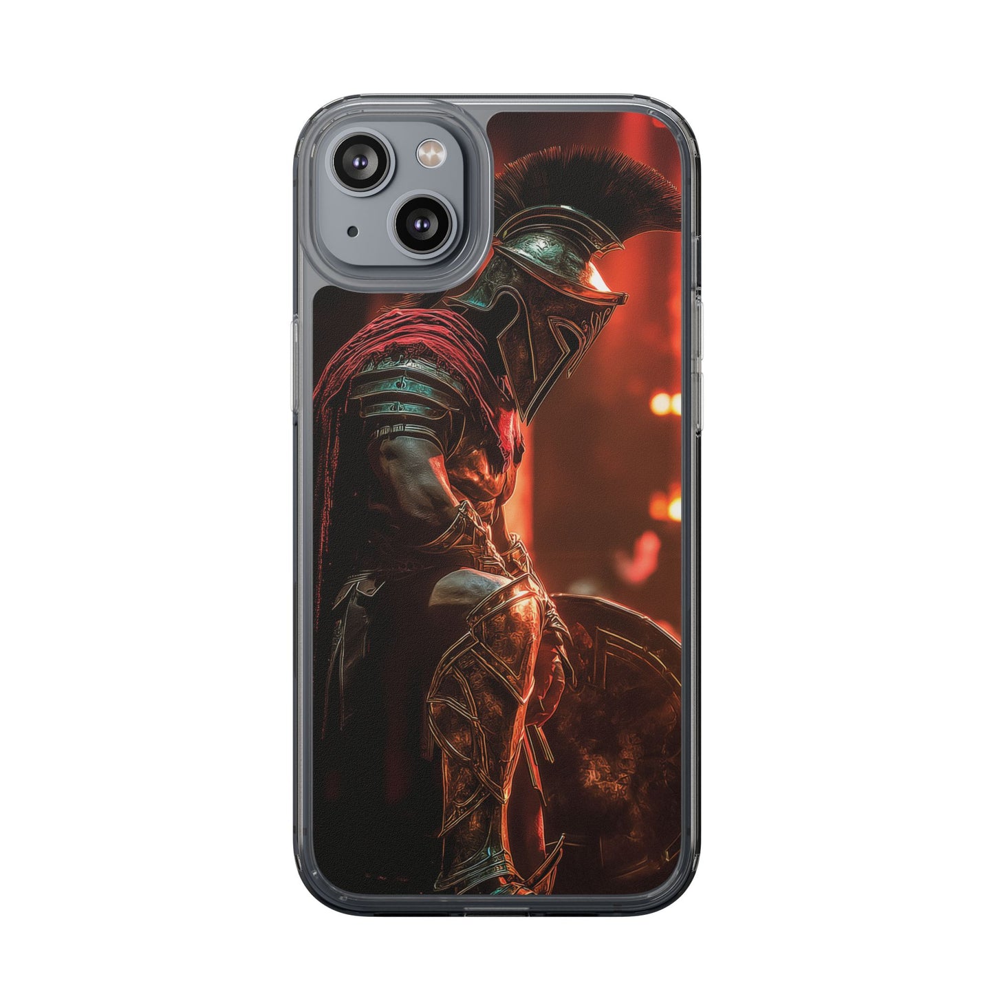 Leonidas Edition Spartan Warrior iPhone Case – Rugged Clear Protection with Bold Battle Inspired Design