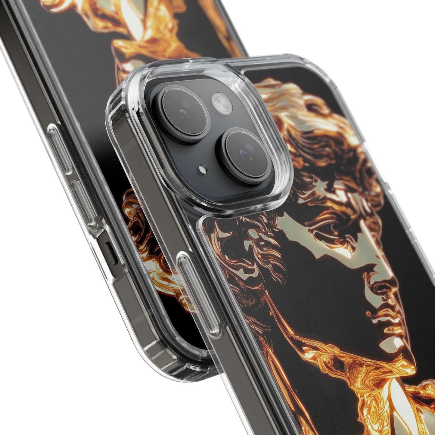 Gold David Sculpture Phone Case – Renaissance Inspired Luxury Art Design