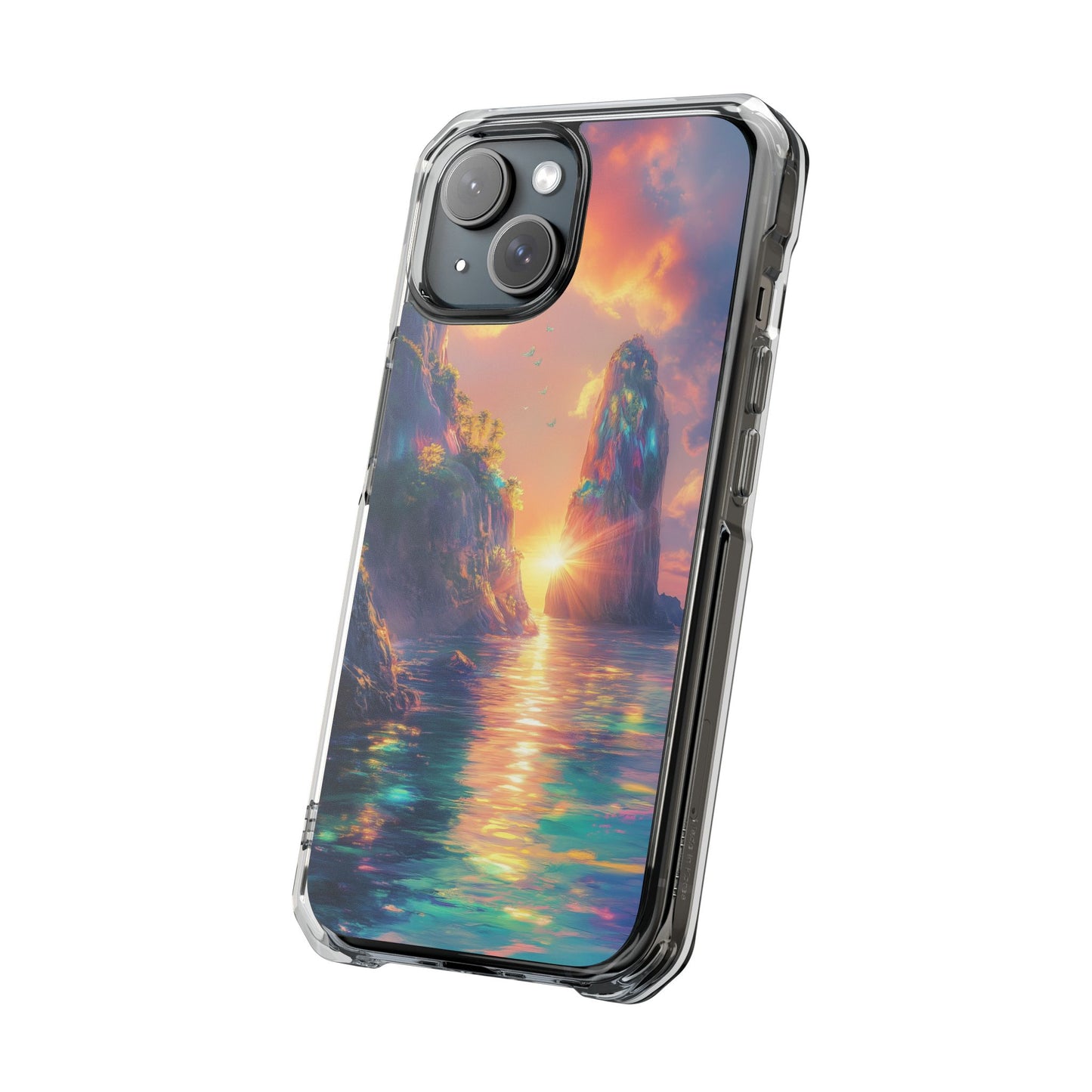 Iridescent Island Wave Magnetic Clear iPhone Case