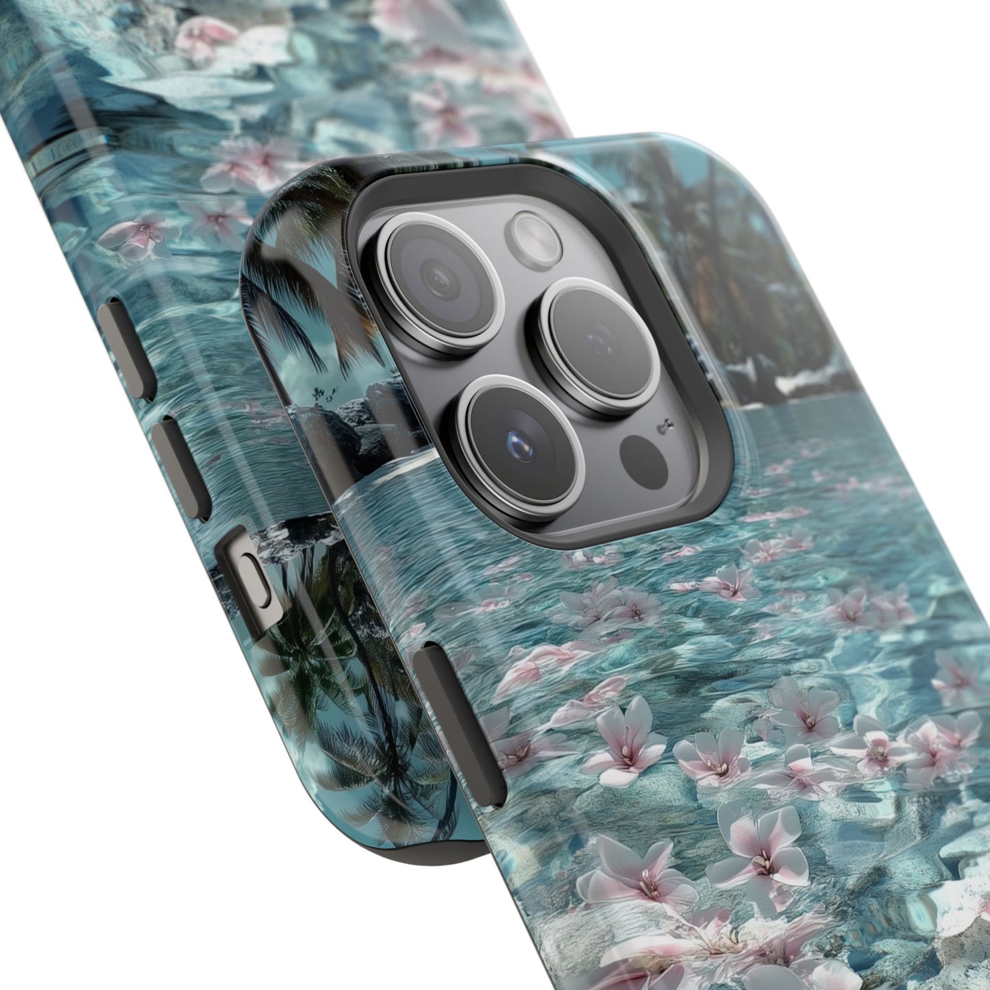 Tropical Floral Lagoon Tough iPhone Case