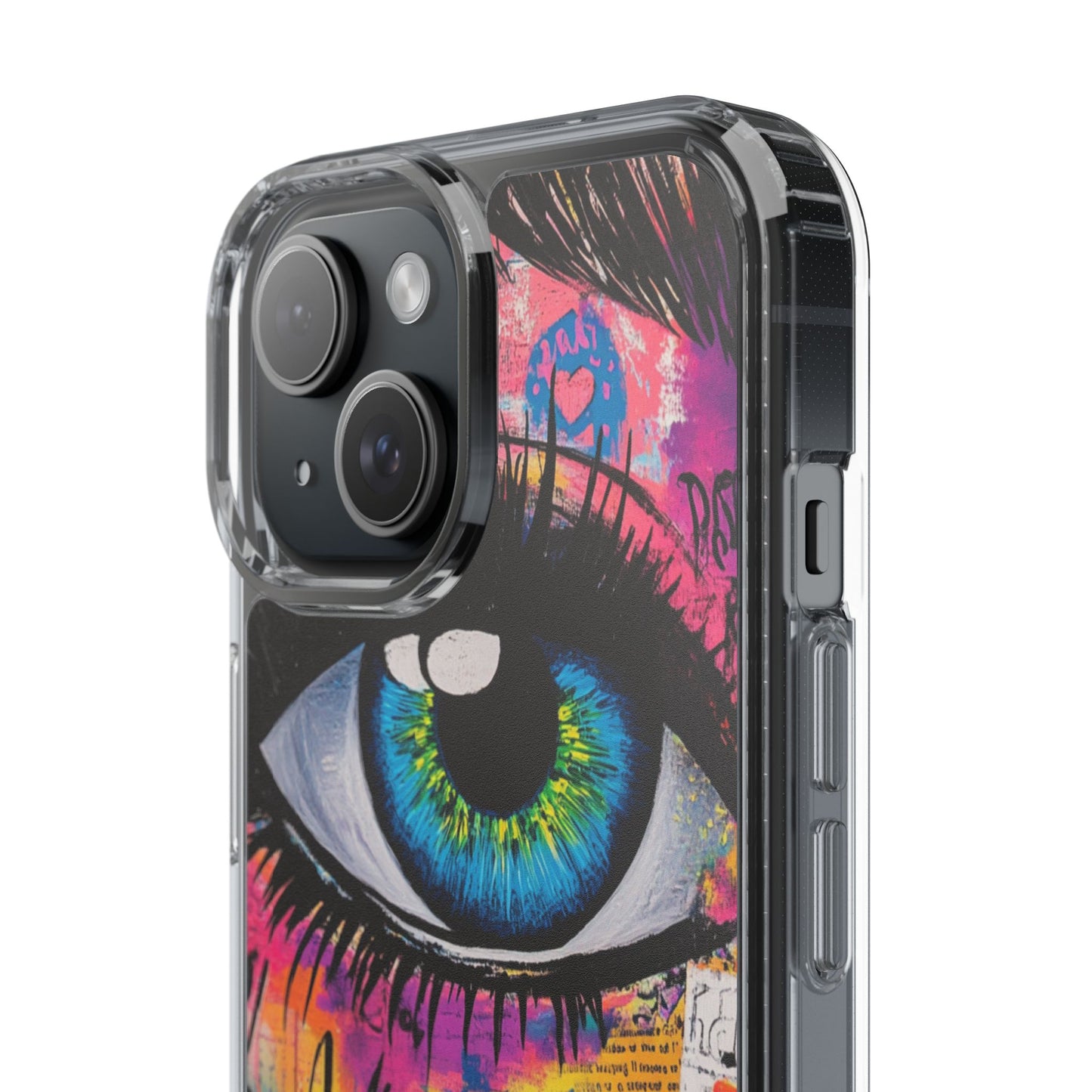 Vibrant Eye Art Clear iPhone Case - Stylish Protection for Trendsetters