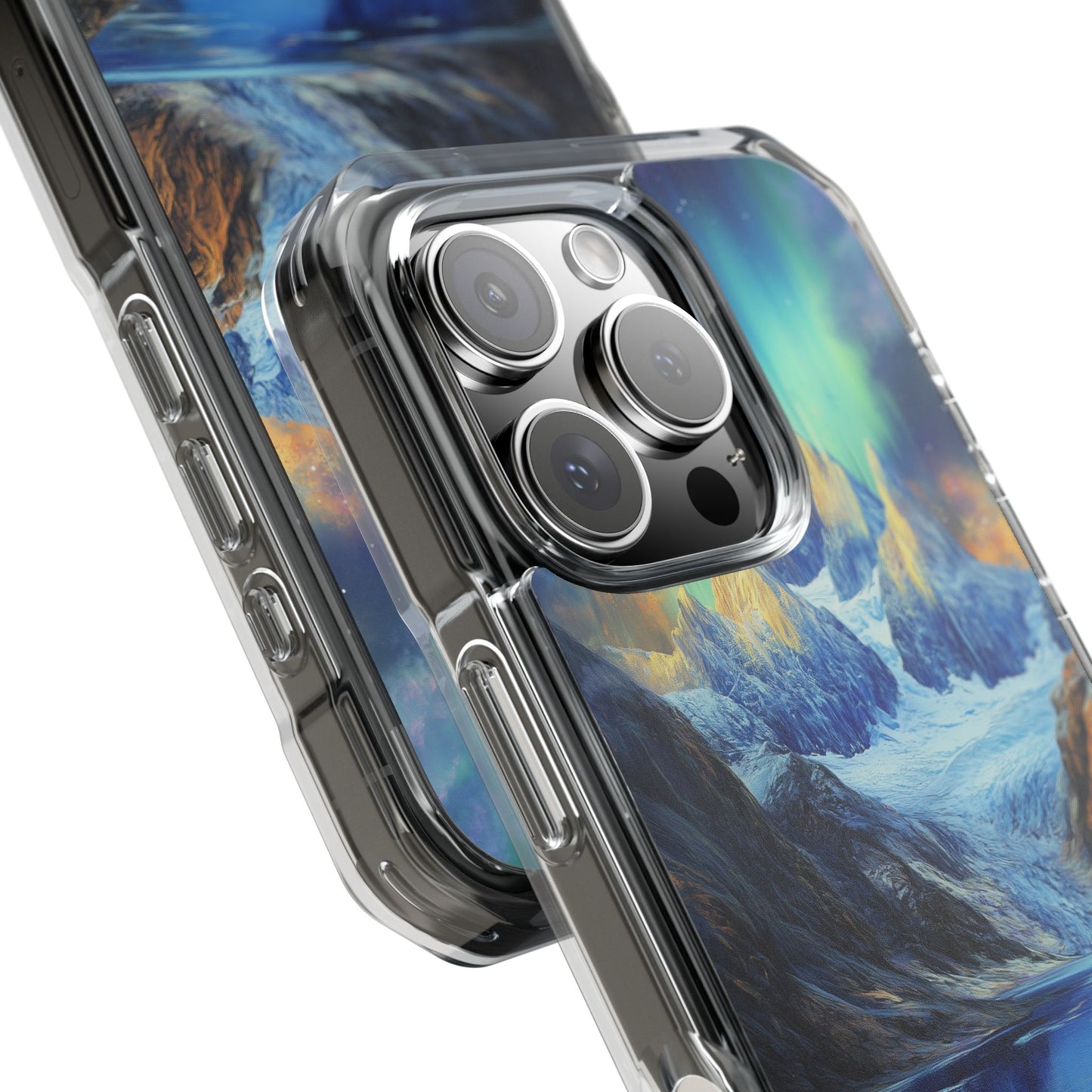 Glacial Majesty Oil Painting Magnetic Clear Impact iPhone Case