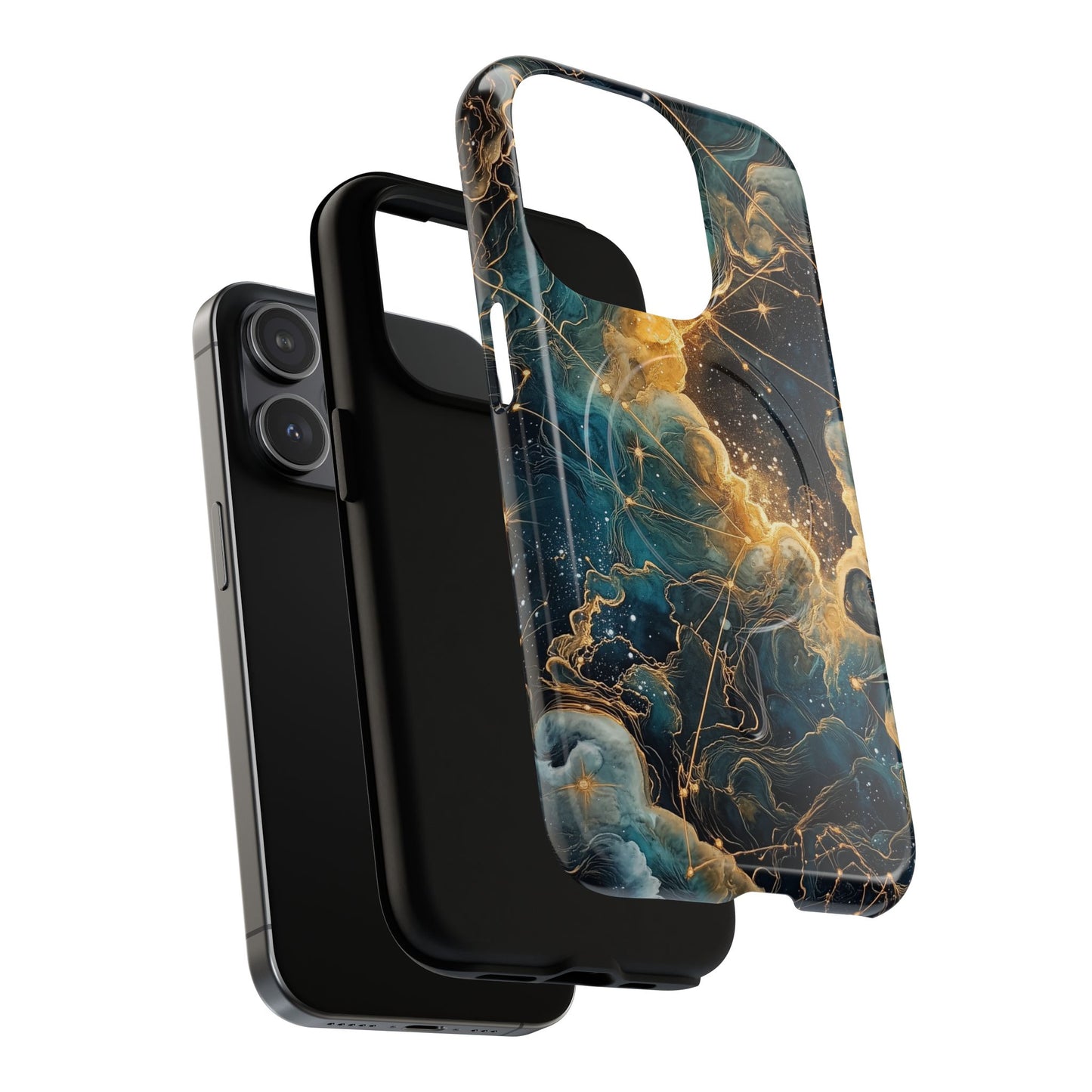 Cosmic Tough Magnetic iPhone Case - Nebula Design, Durable Protection