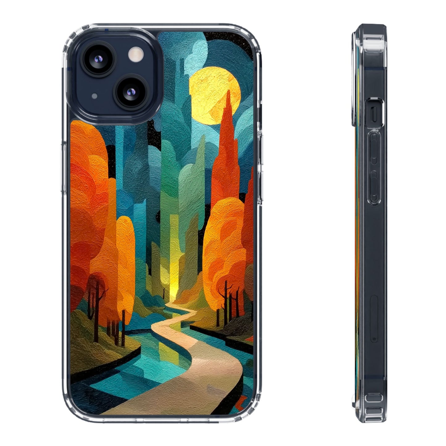 Vibrant Deep Art Landscape Phone Case - Clear Protective Cover for Nature Lovers