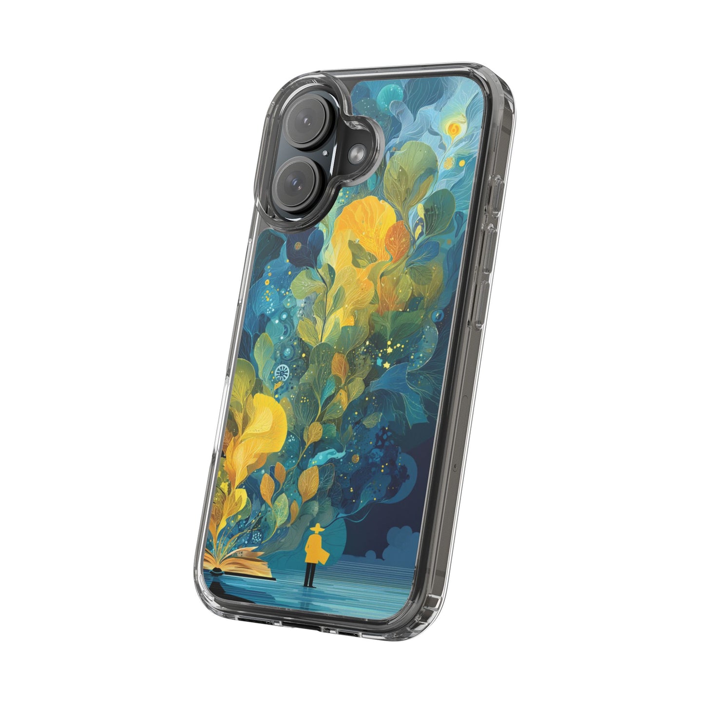 Artistic Reader Clear Phone Case - Design for Creative Souls