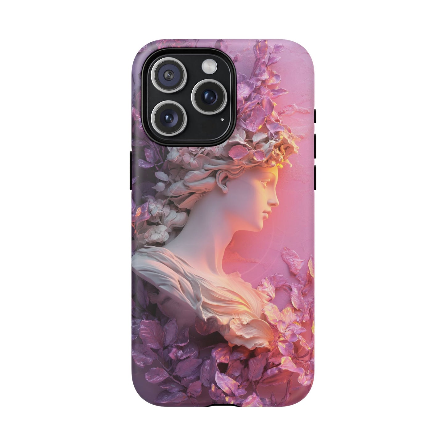 Elegant Floral Tough Magnetic Case for iPhone - Aesthetic Protection