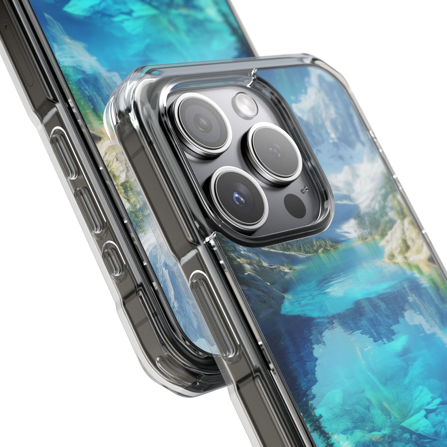 Glacial Lake Magnetic Clear Impact iPhone Case